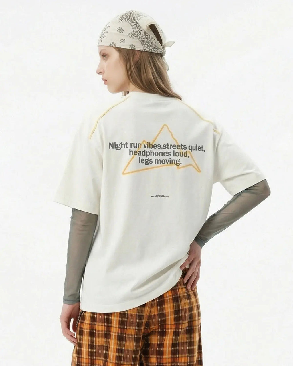 Inflation Streetwear glow-in-the-dark stitching oversized T-shirt with bold design, casual fit, and reflective details on front.