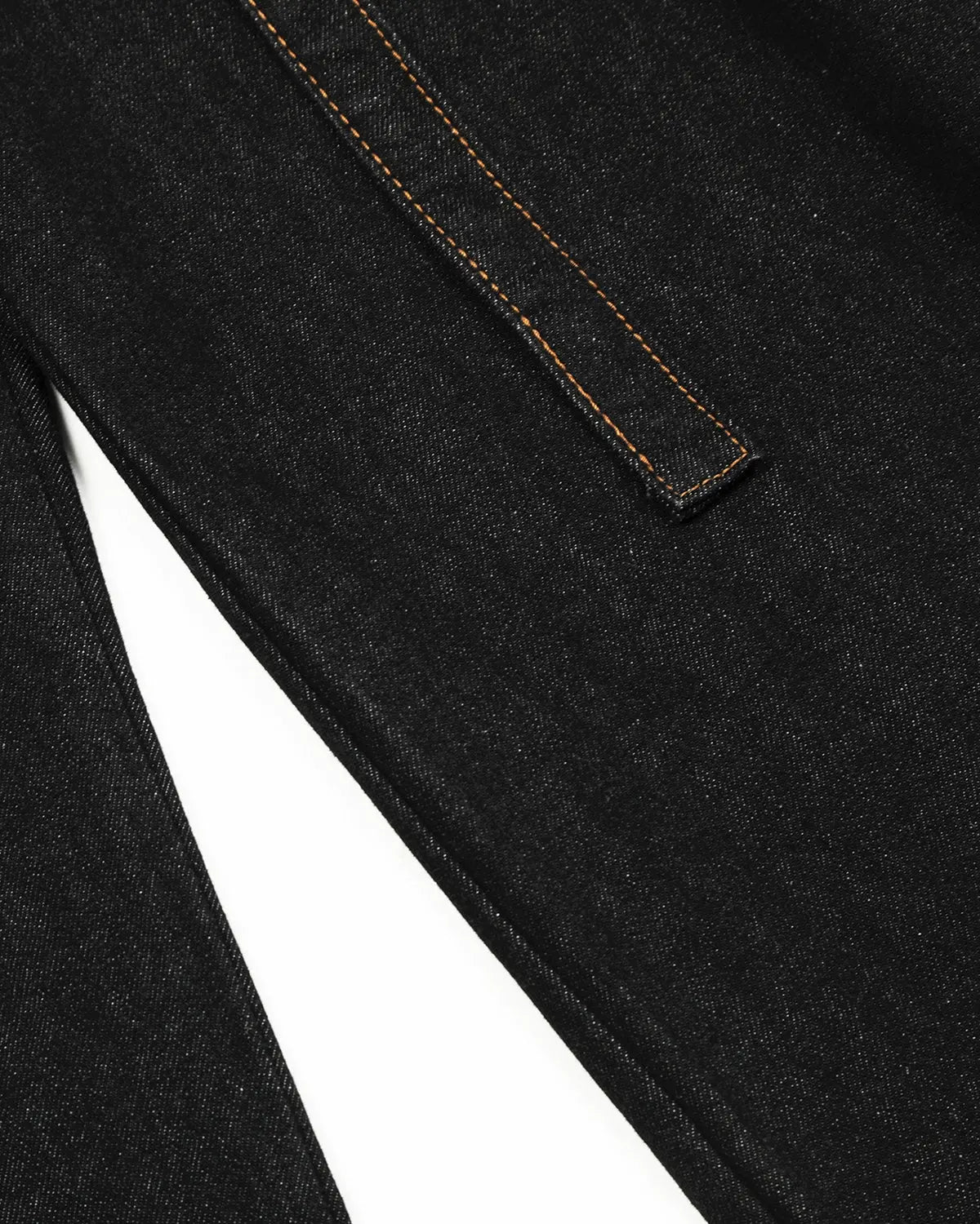 Inflation Contrast Stitch Raw Baggy Jeans with distressed details and oversized fit, showcasing streetwear style.