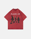 Washed graphic oversized T-shirt by INFLATION, featuring bold streetwear design and casual fit in a washed fabric look.