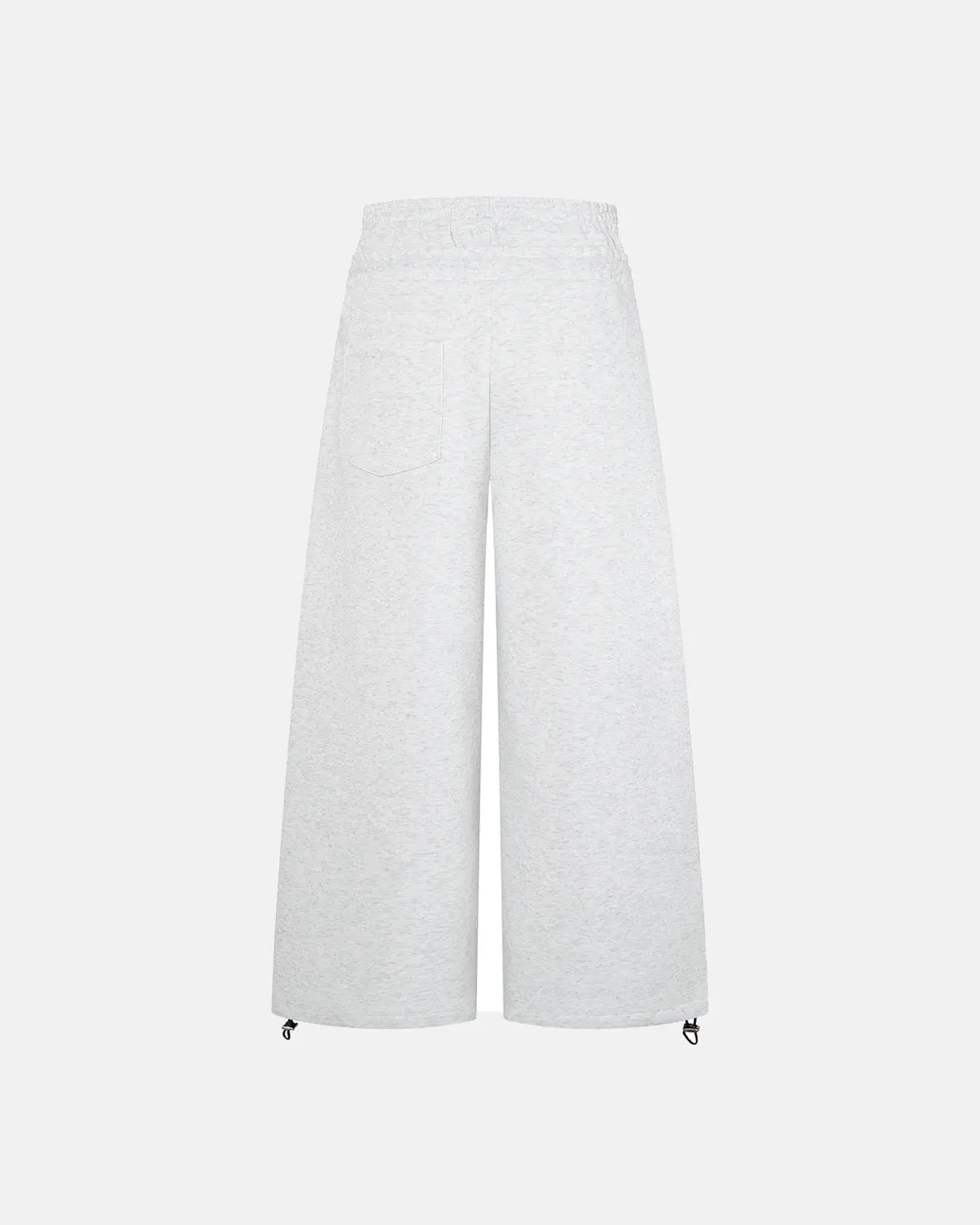 Inflation Streetwear layered waist baggy wide-leg sweatpants with a relaxed fit and casual style, shown in a front view.