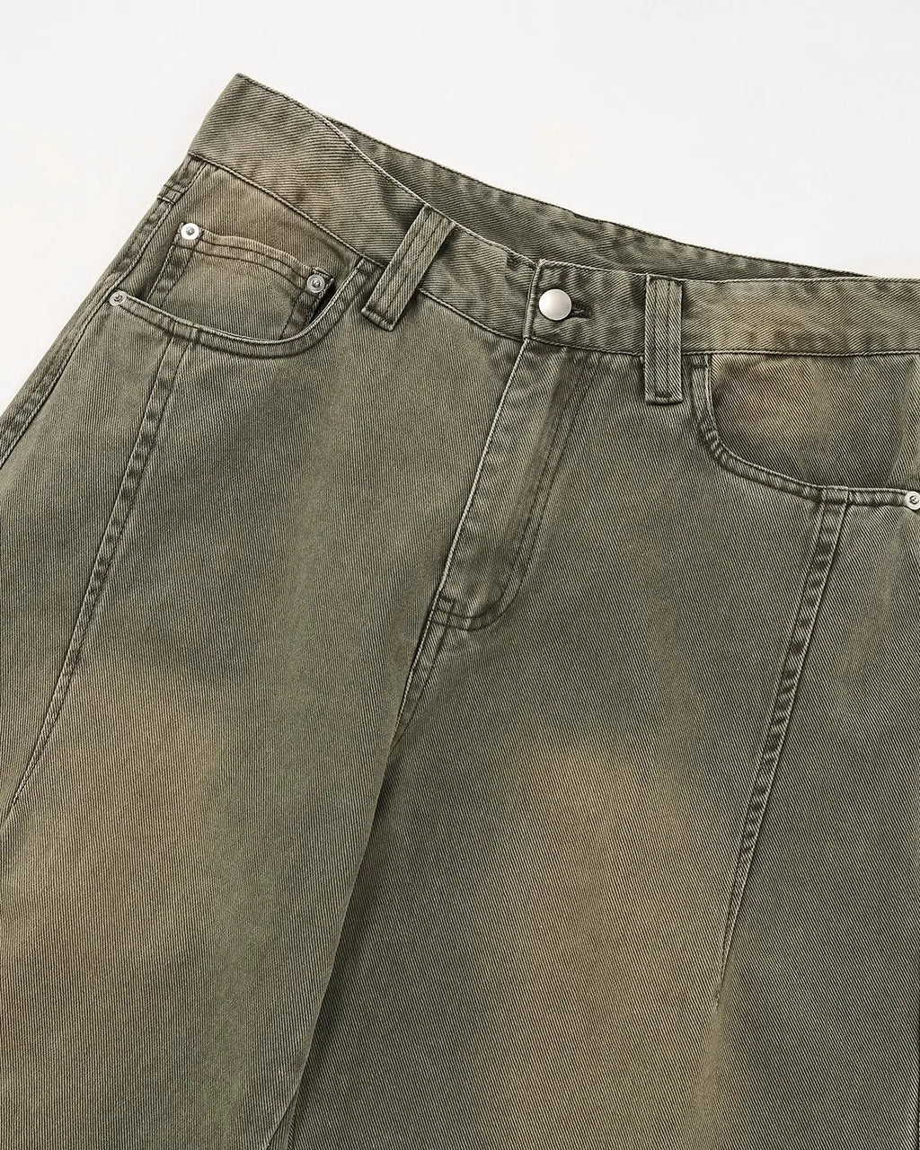Retro acid wash baggy cargo pants by INFLATION featuring loose fit, multiple pockets, and streetwear style in a vintage-inspired design.