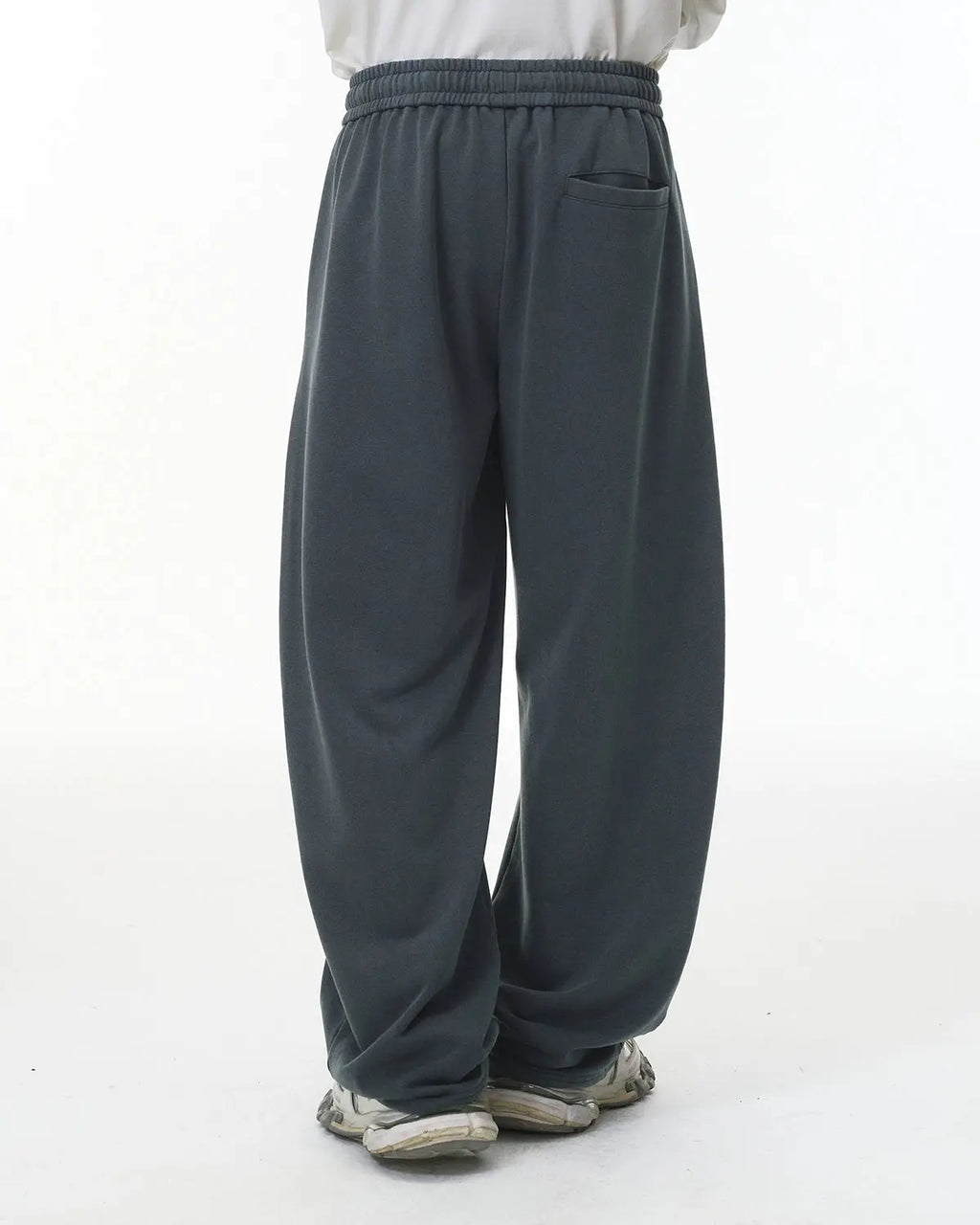 Inflation Streetwear Garment Wash French Terry Straight-leg Sweatpant in neutral color, featuring a relaxed fit and casual style.