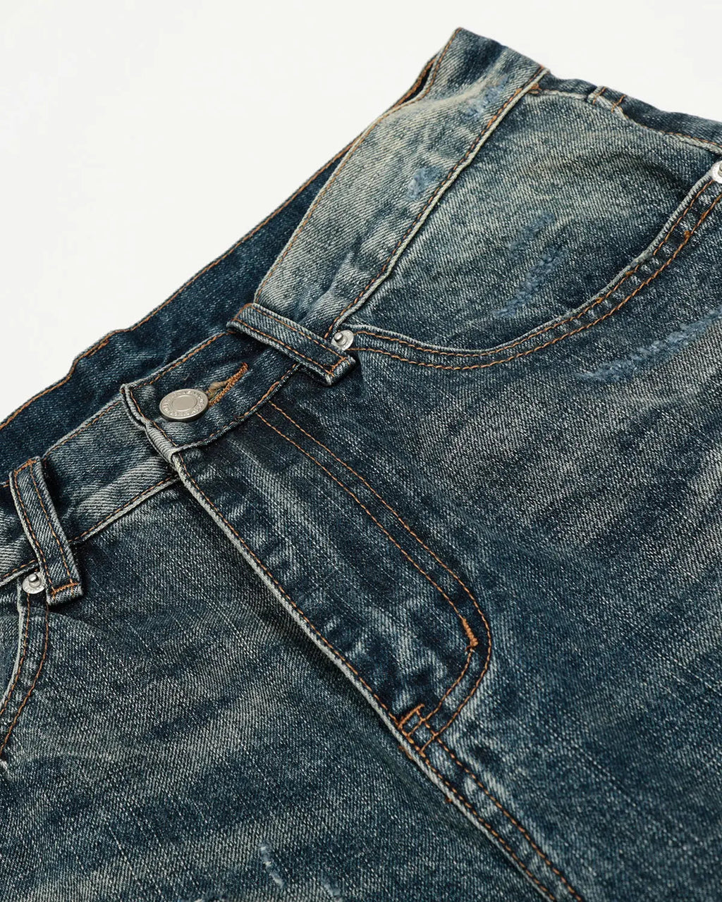 Vintage distressed baggy jeans from INFLATION Streetwear with a relaxed fit and faded, worn-in denim appearance.