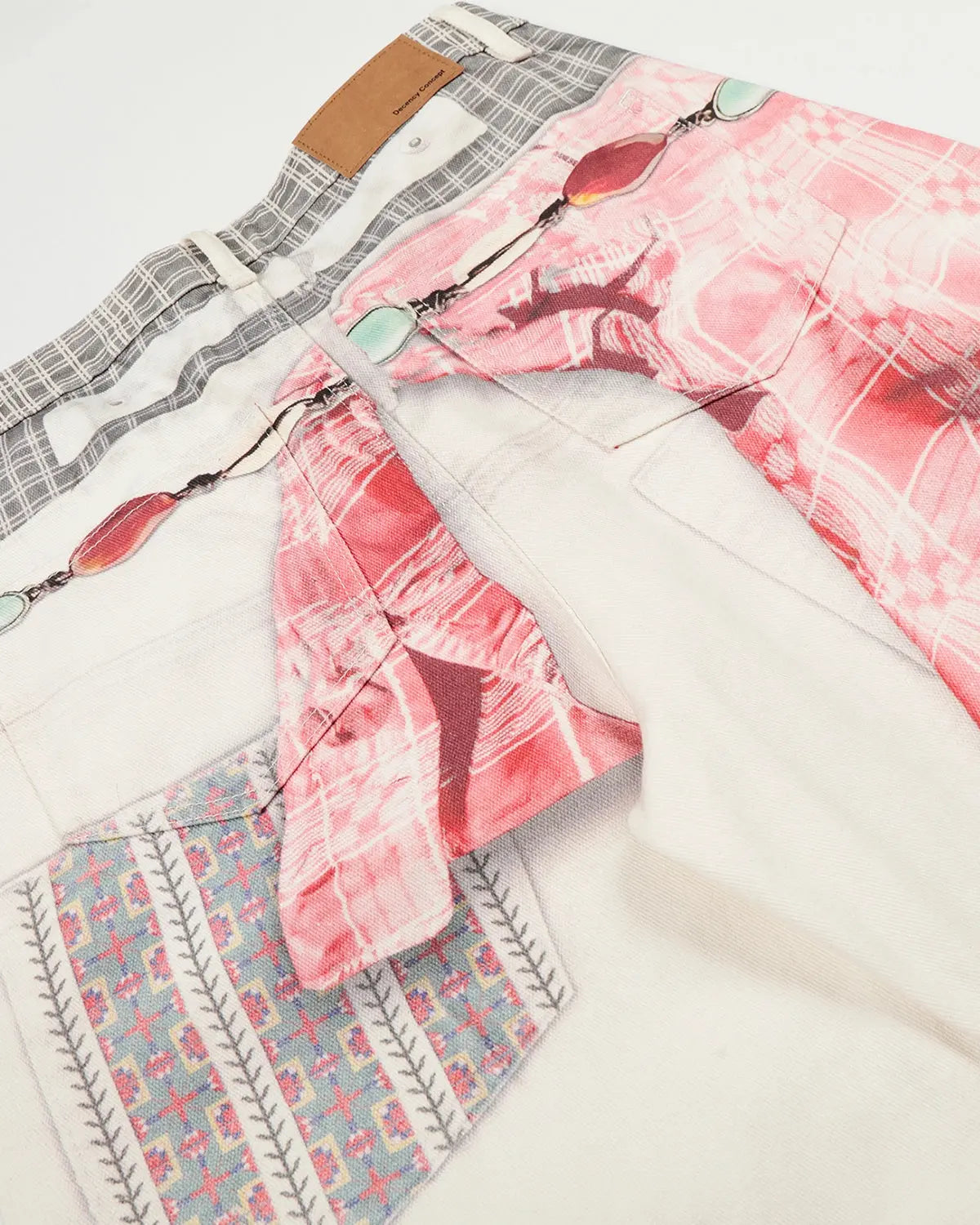 Digital Printing Baggy Jeans by INFLATION, stylish streetwear with bold digital patterns and a relaxed fit, shown in the image.