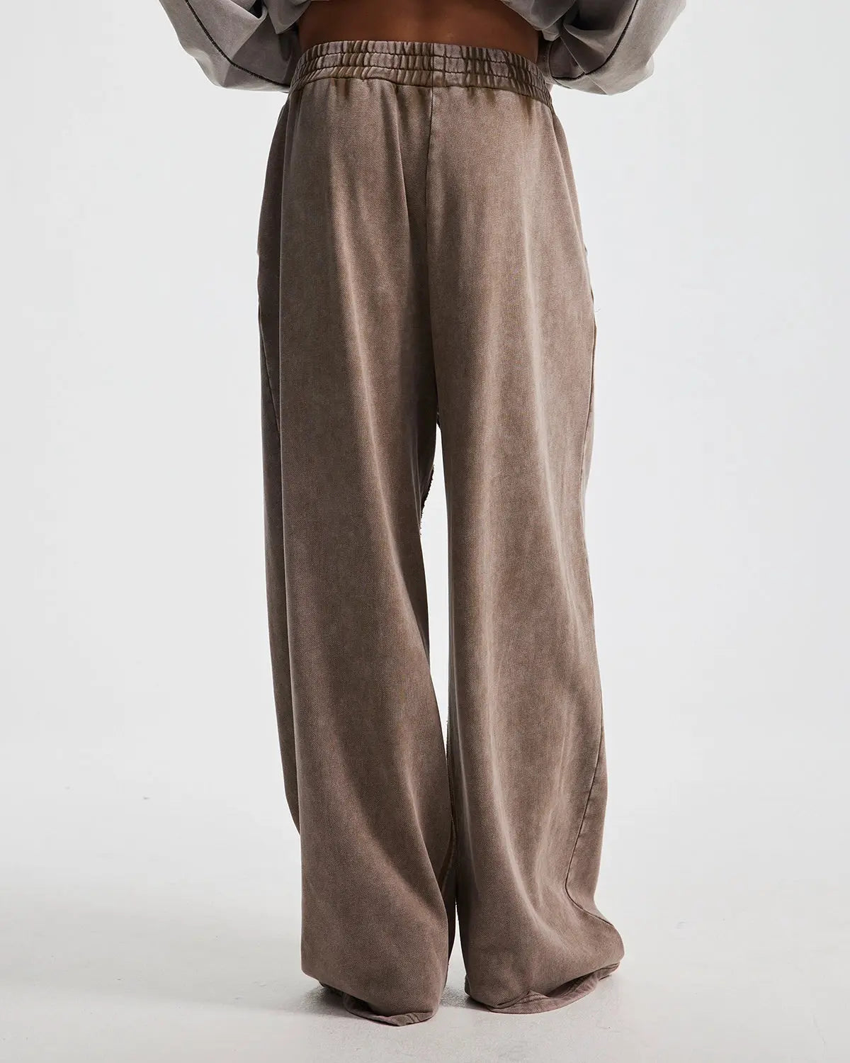Inflation Streetwear straight leg acid wash sweatpants with a relaxed fit, denim-style appearance, and casual streetwear style.