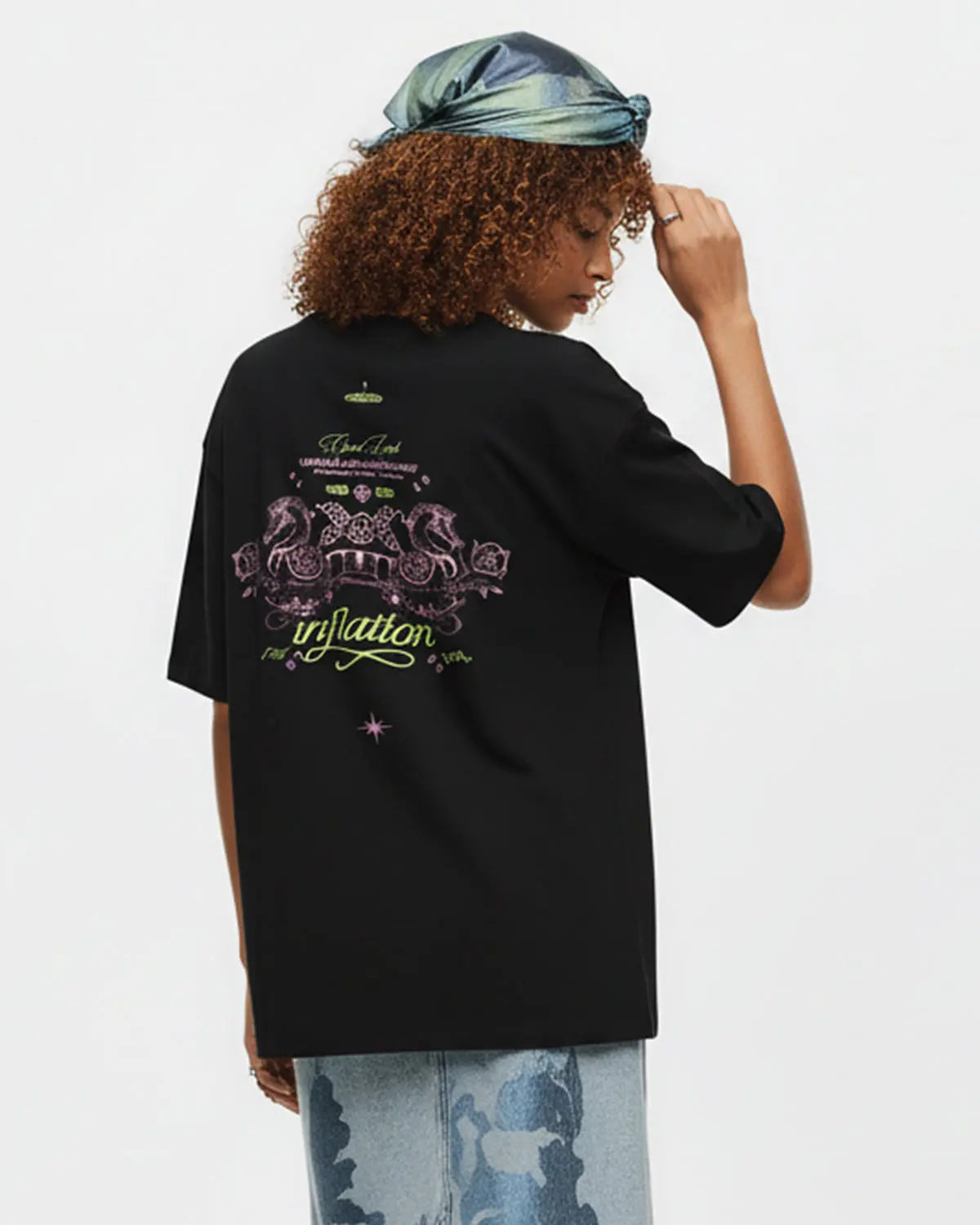 Inflation Streetwear "Money on the Way" cotton T-shirt featuring bold graphic print, casual fit, and comfortable fabric.