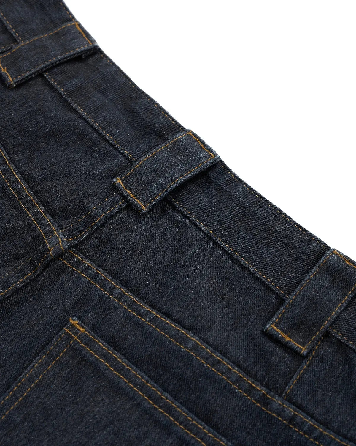 Inflation Super Raw Flared Baggy Jeans featuring a relaxed fit, worn by a model showcasing streetwear style and trendy denim design.