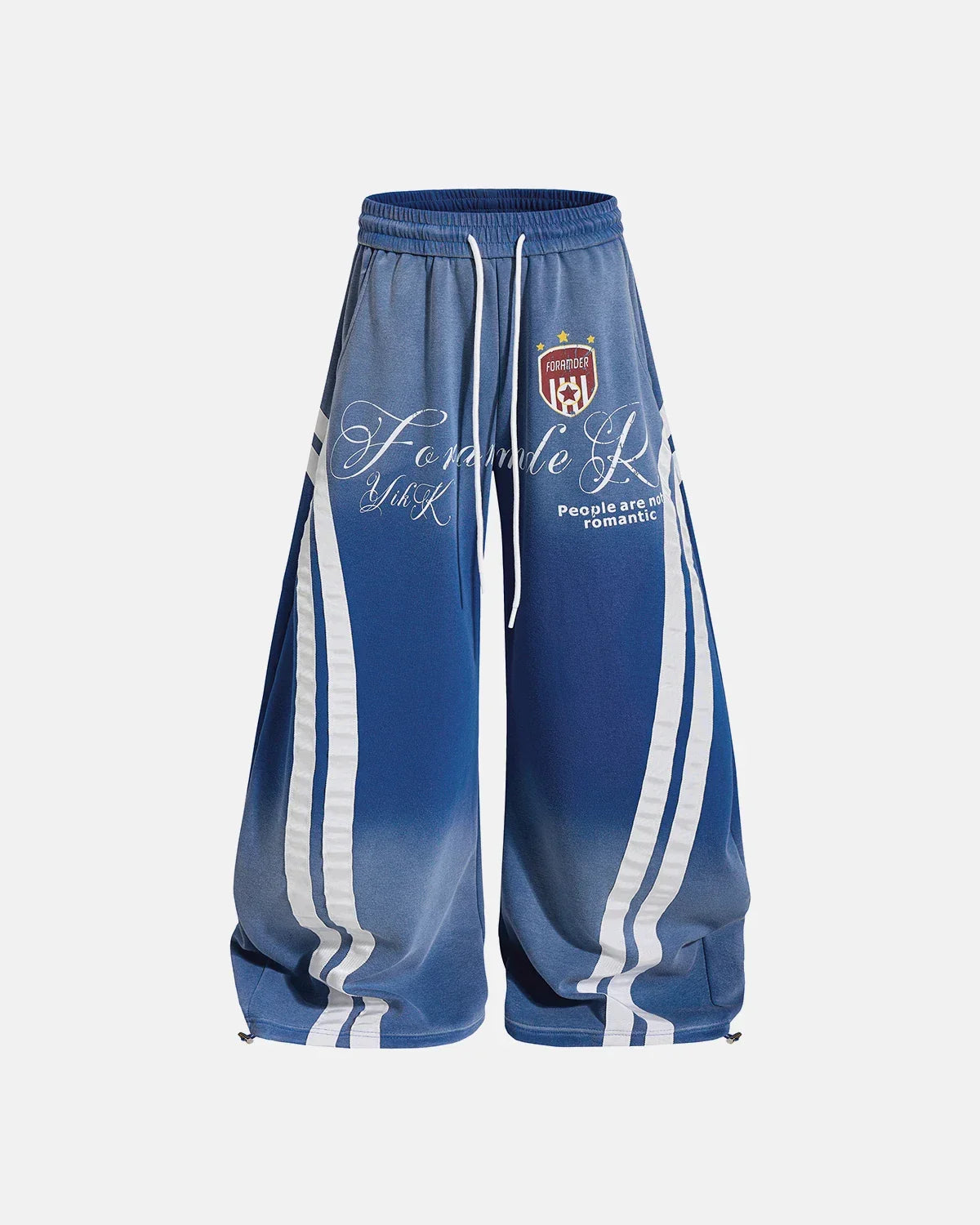 Washed stripe barrel sweatpants by INFLATION, casual streetwear pants with a relaxed fit and stylish striped pattern.