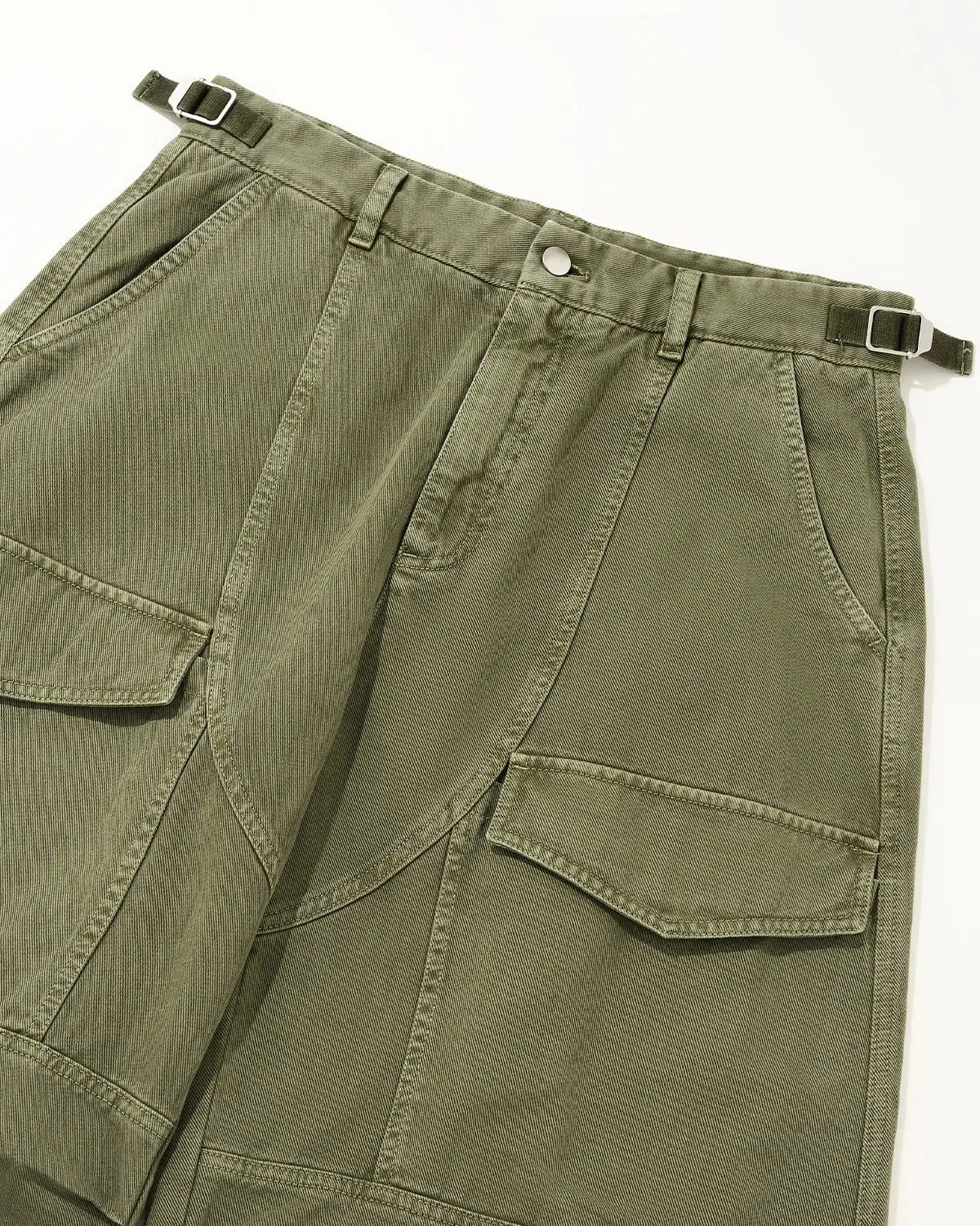 Inflation Streetwear multi-pocket garment washed cargo pants with rugged design and multiple utility pockets.