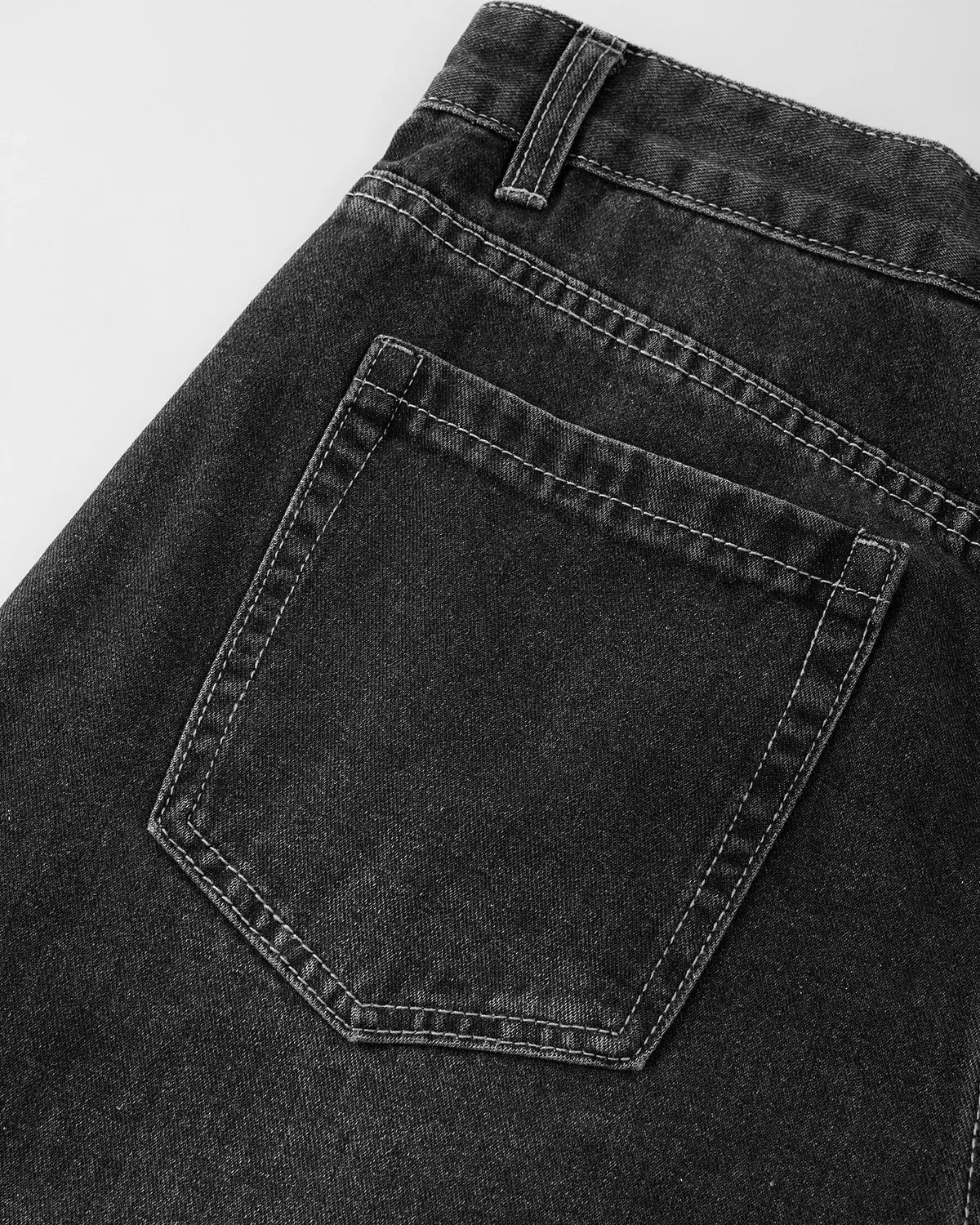 Inflation Streetwear front striped rhinestone barrel jeans, stylish pants with bold stripe and sparkle details, casual street fashion.