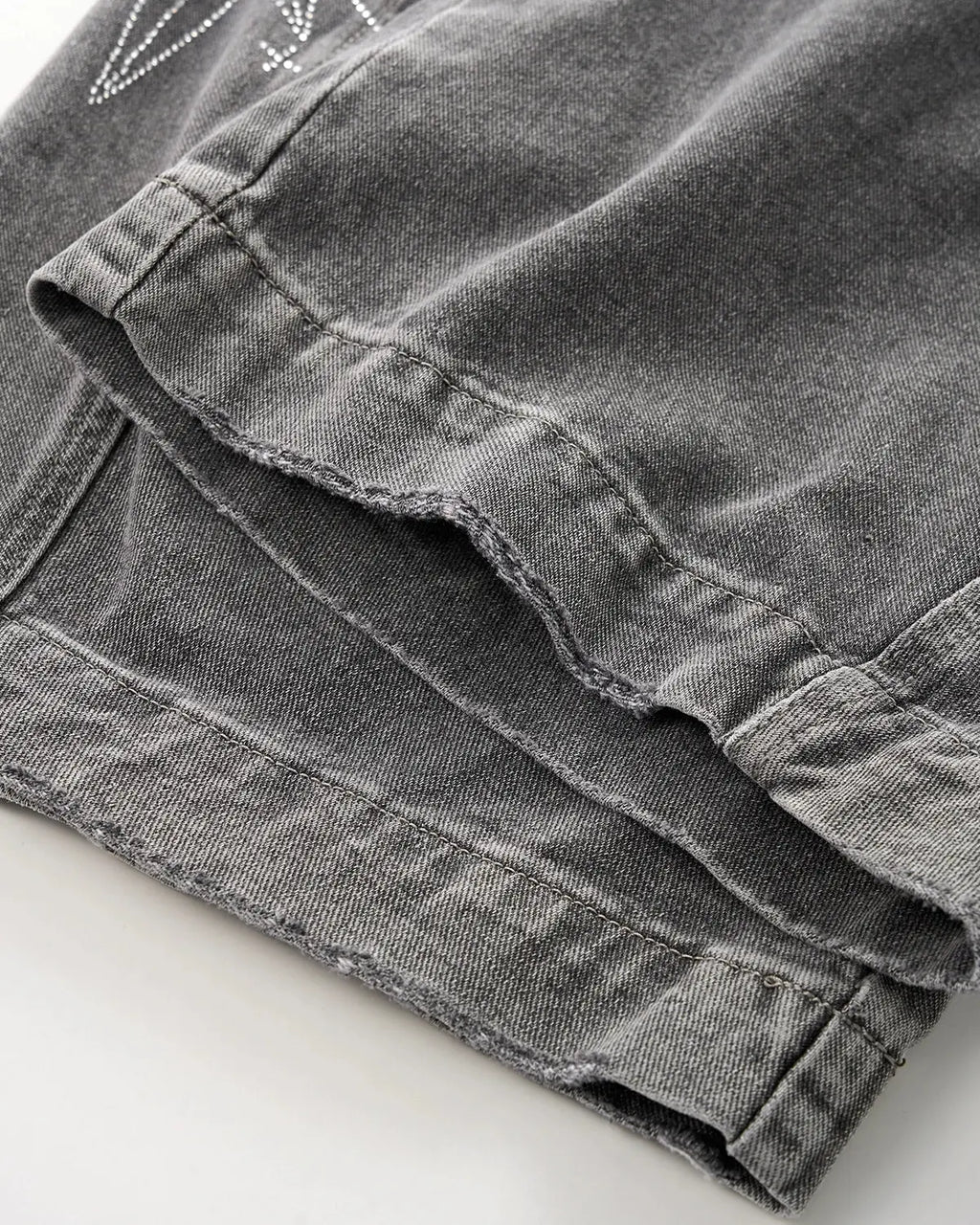 Inflation brand barrel jeans featuring star graphic rhinestones, baggy fit, and stylish streetwear design, perfect for casual fashion.