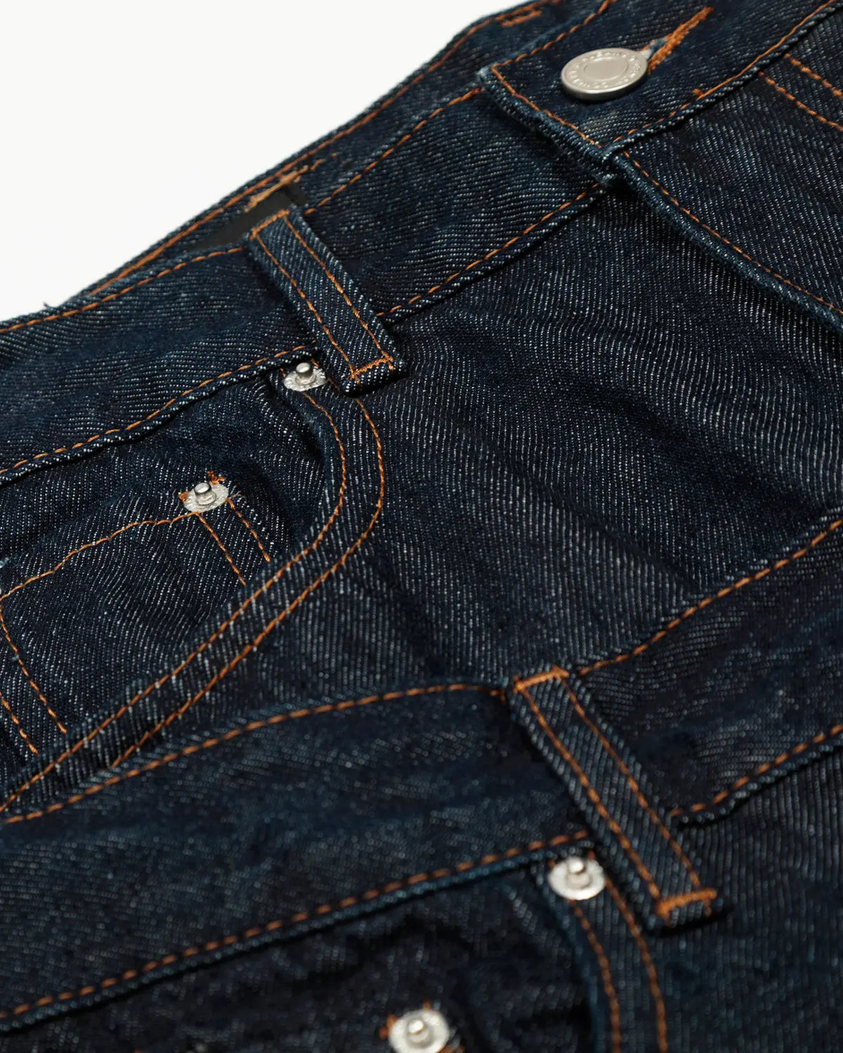 Inflation brand double waist raw baggy jeans with a relaxed fit, featuring distressed details and a streetwear style.