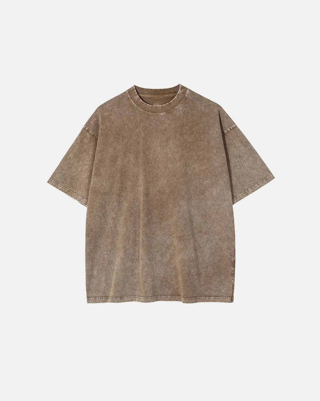Inflation Streetwear snow washed oversized T-shirt with relaxed fit, featuring a soft, distressed fabric texture and casual style.