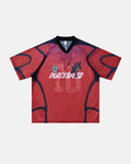 Inflation Athletic Panel Mesh Jersey T-shirt featuring breathable mesh fabric and athletic design for streetwear style.