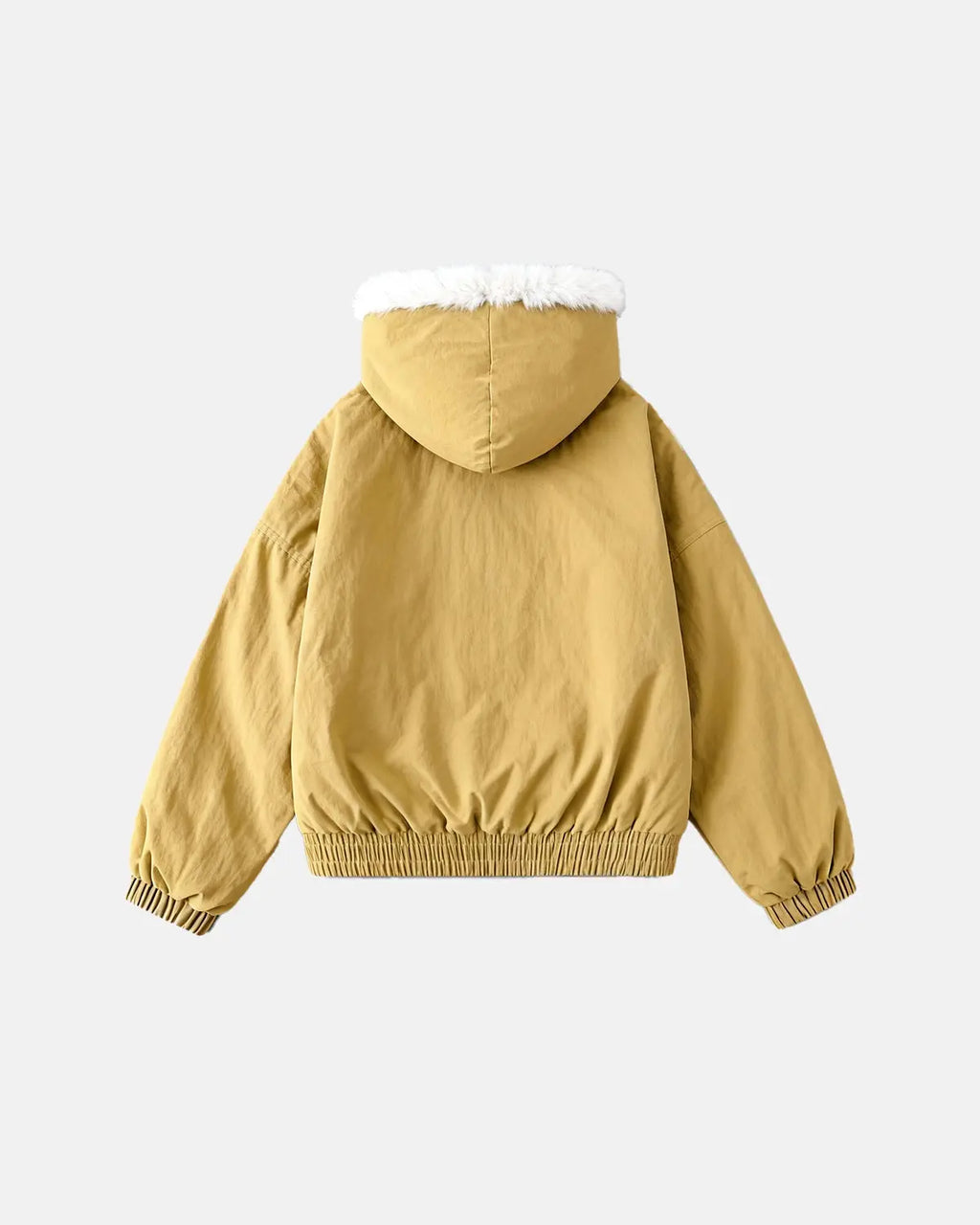 Inflation Streetwear faux fur-lined padded bomber jacket featuring a stylish design and quilted padding for warmth and comfort.