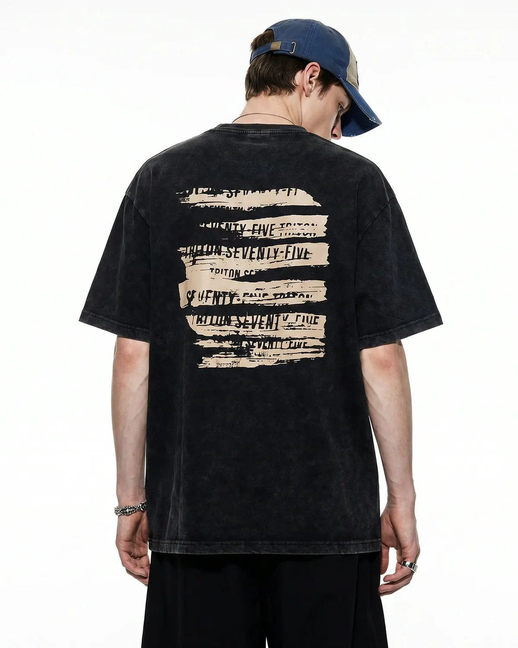 Inflation Streetwear retro washed graphic cotton T-shirt with vintage-inspired print and relaxed fit, casual streetwear style.