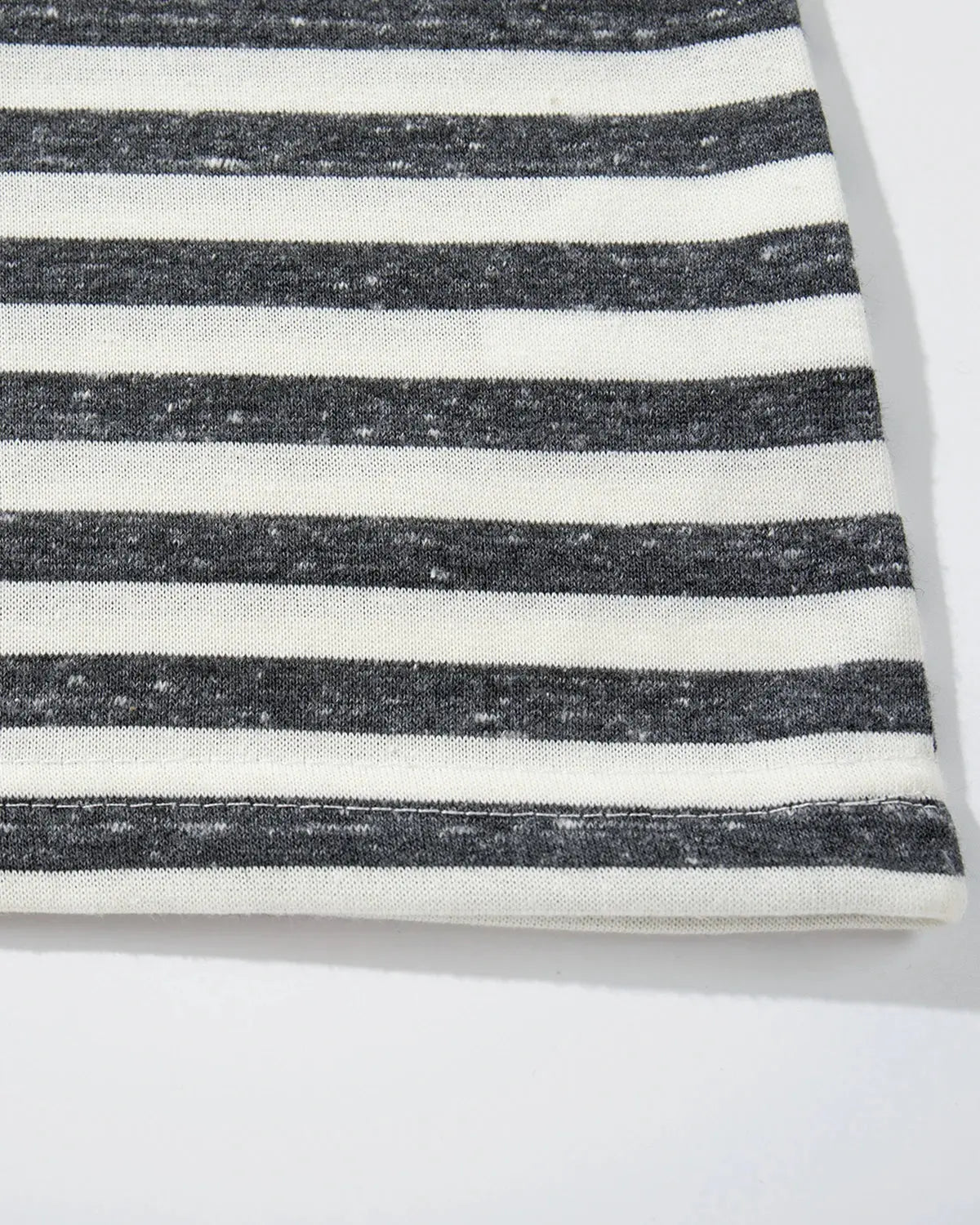 Inflation Streetwear striped Henley relaxed T-shirt in casual fit with vertical blue and white stripes, short sleeves, and a button neckline.