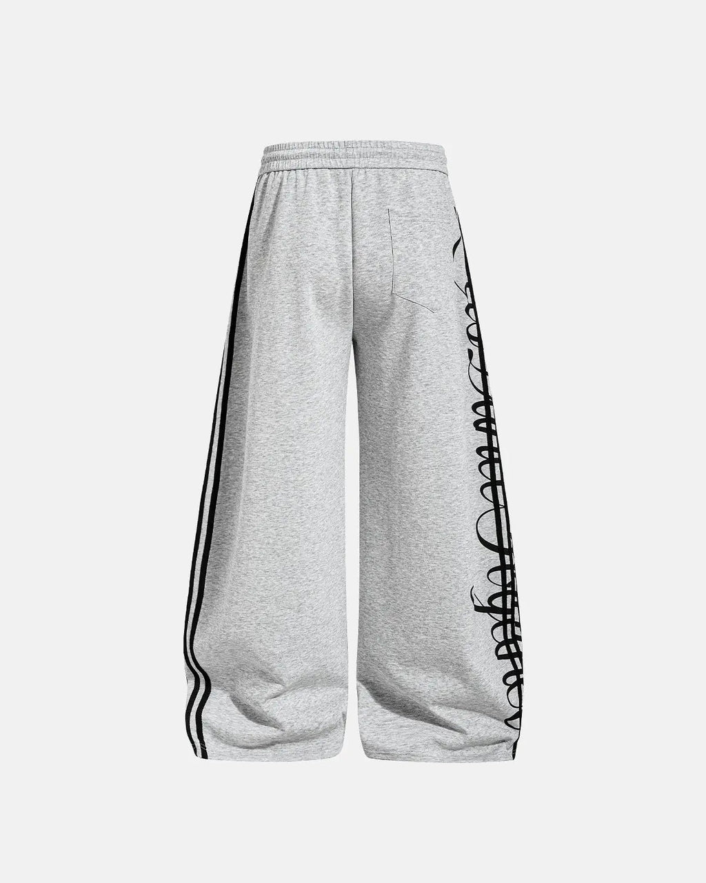 Inflation Script Stripe Baggy Sweatpants featuring bold stripe design and relaxed fit, made from comfortable streetwear fabric.