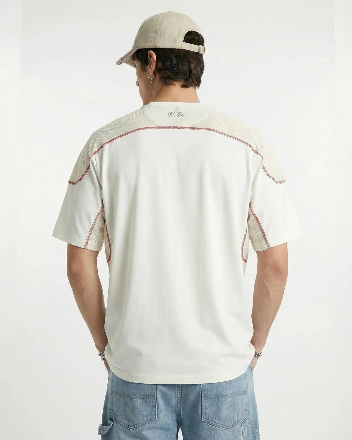 Inflation AirFlow Contrast Panel Breathable Tee featuring stylish panels and comfortable fabric for casual streetwear style.
