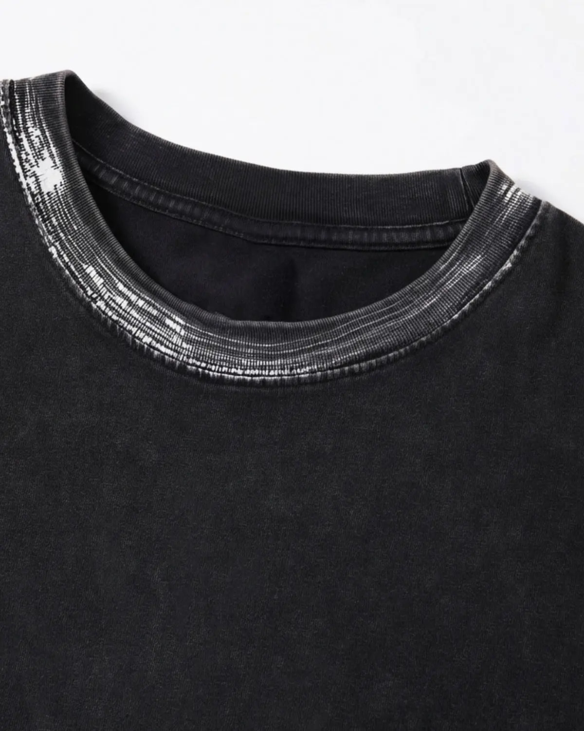 Inflation Streetwear Dirty Wash Heavyweight Boxy T-Shirt, casual black T-shirt with a rugged, washed-out fabric look and relaxed fit.