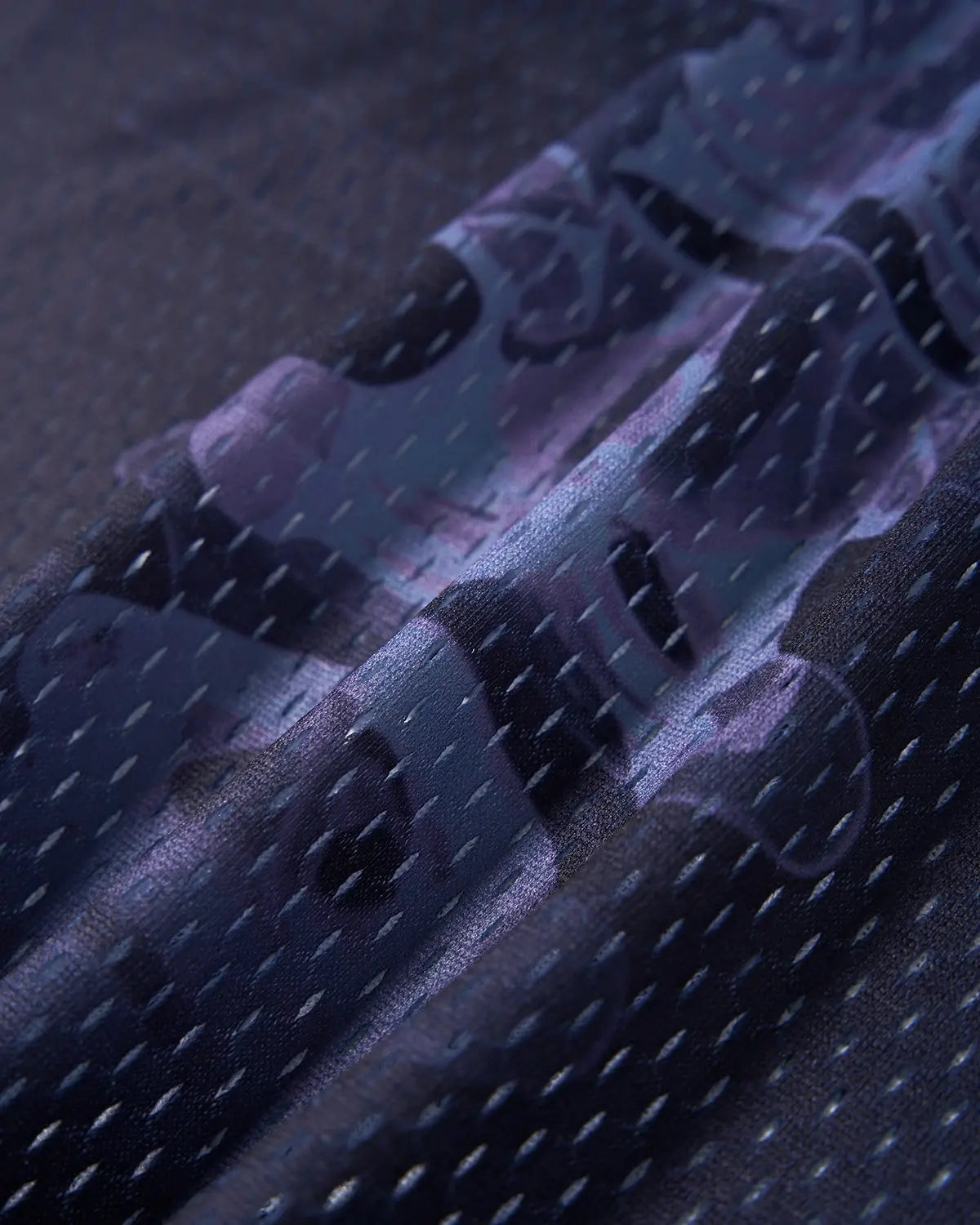 Inflation Streetwear X-Ray Skeleton Graphic Mesh Jersey showing a detailed skeleton print on lightweight mesh fabric.