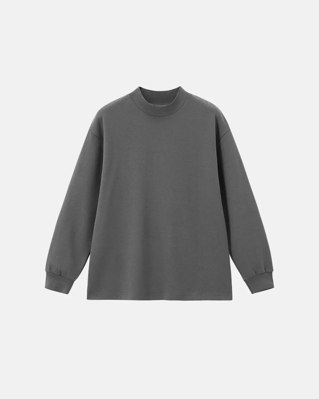 Inflation Streetwear Soft Touch Mock Neck Sweatshirt in black, featuring a cozy fit and smooth fabric for casual comfort.