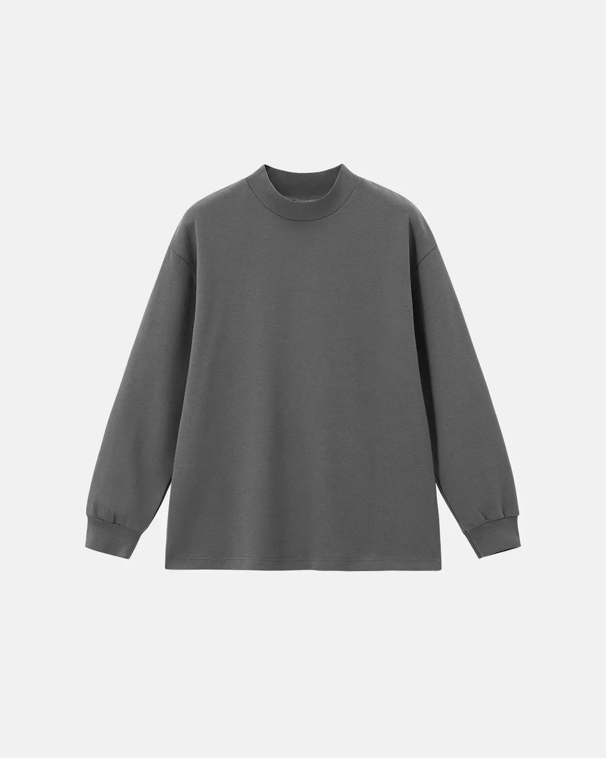 Inflation Streetwear Soft Touch Mock Neck Sweatshirt in black, featuring a cozy fit and smooth fabric for casual comfort.