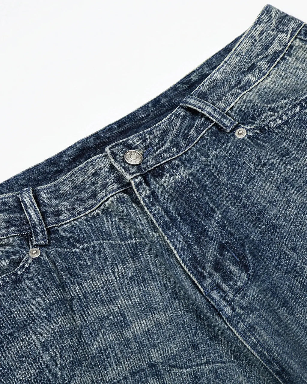 Textured baggy jeans from Inflation Streetwear featuring a relaxed fit and detailed fabric texture.