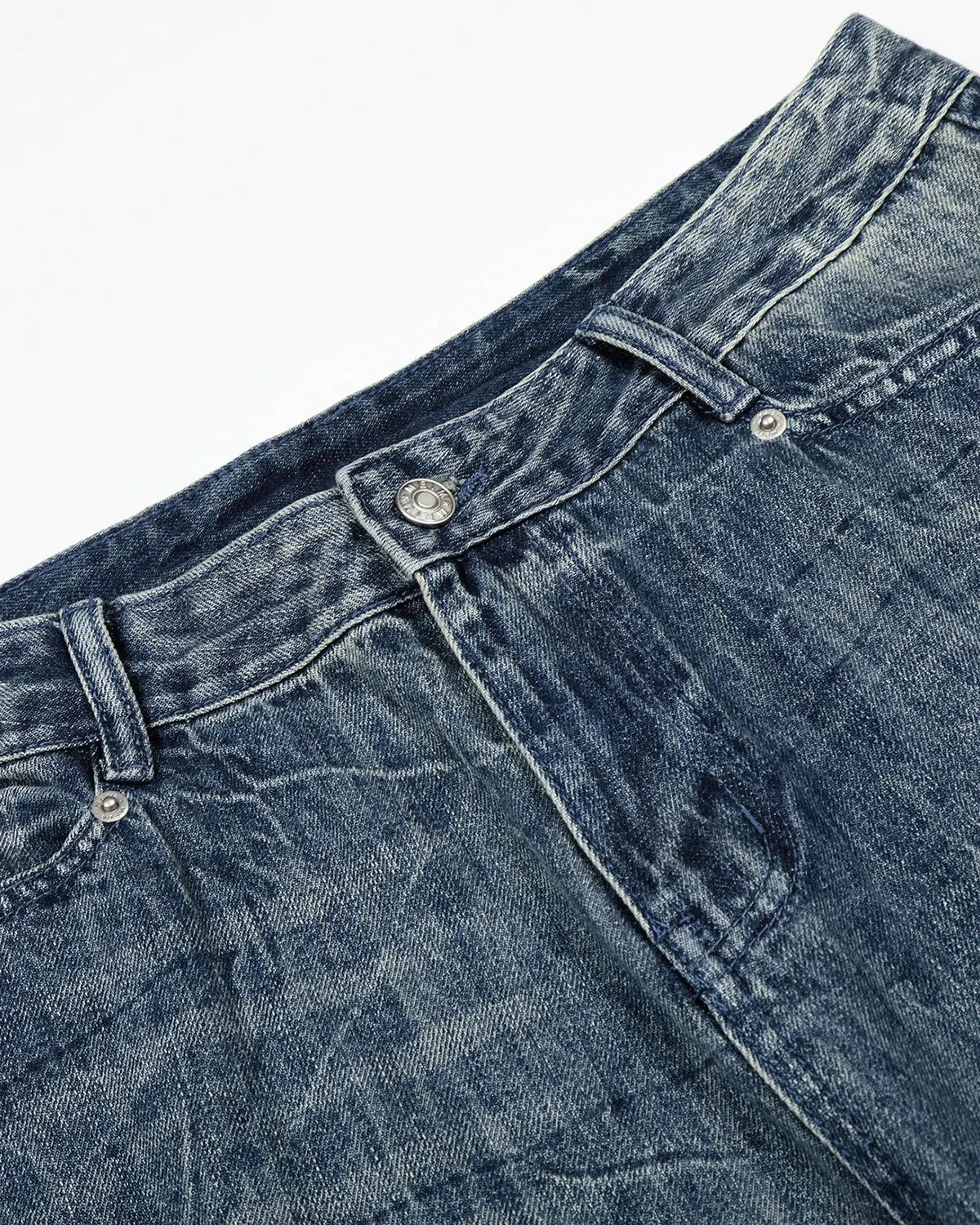 Textured baggy jeans from Inflation Streetwear featuring a relaxed fit and detailed fabric texture.