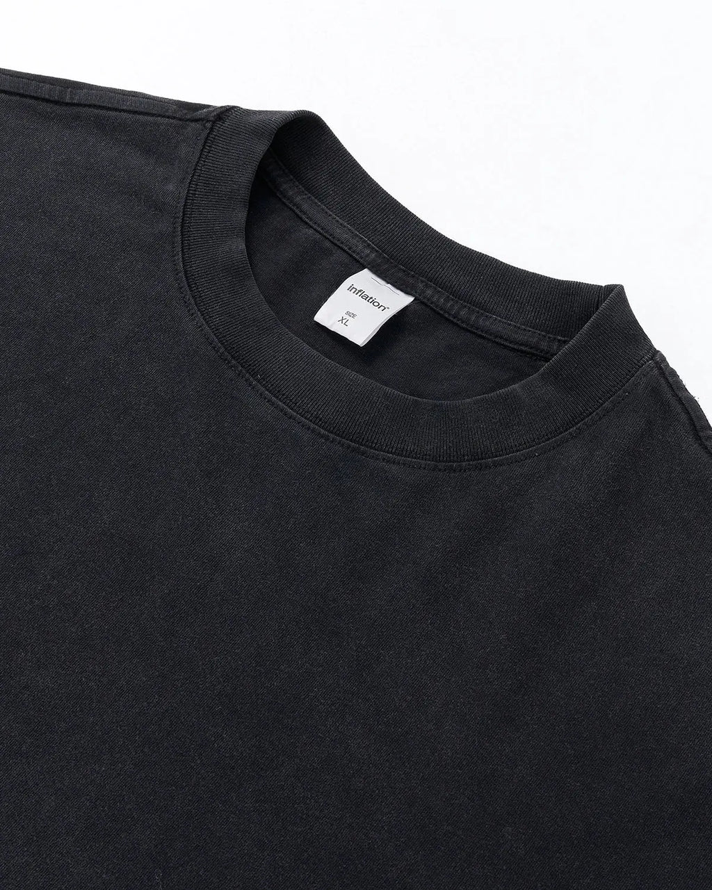 Inflation Streetwear Boxy Script Graphic Washed T-Shirt featuring bold lettering and a relaxed fit, in a washed fabric finish.