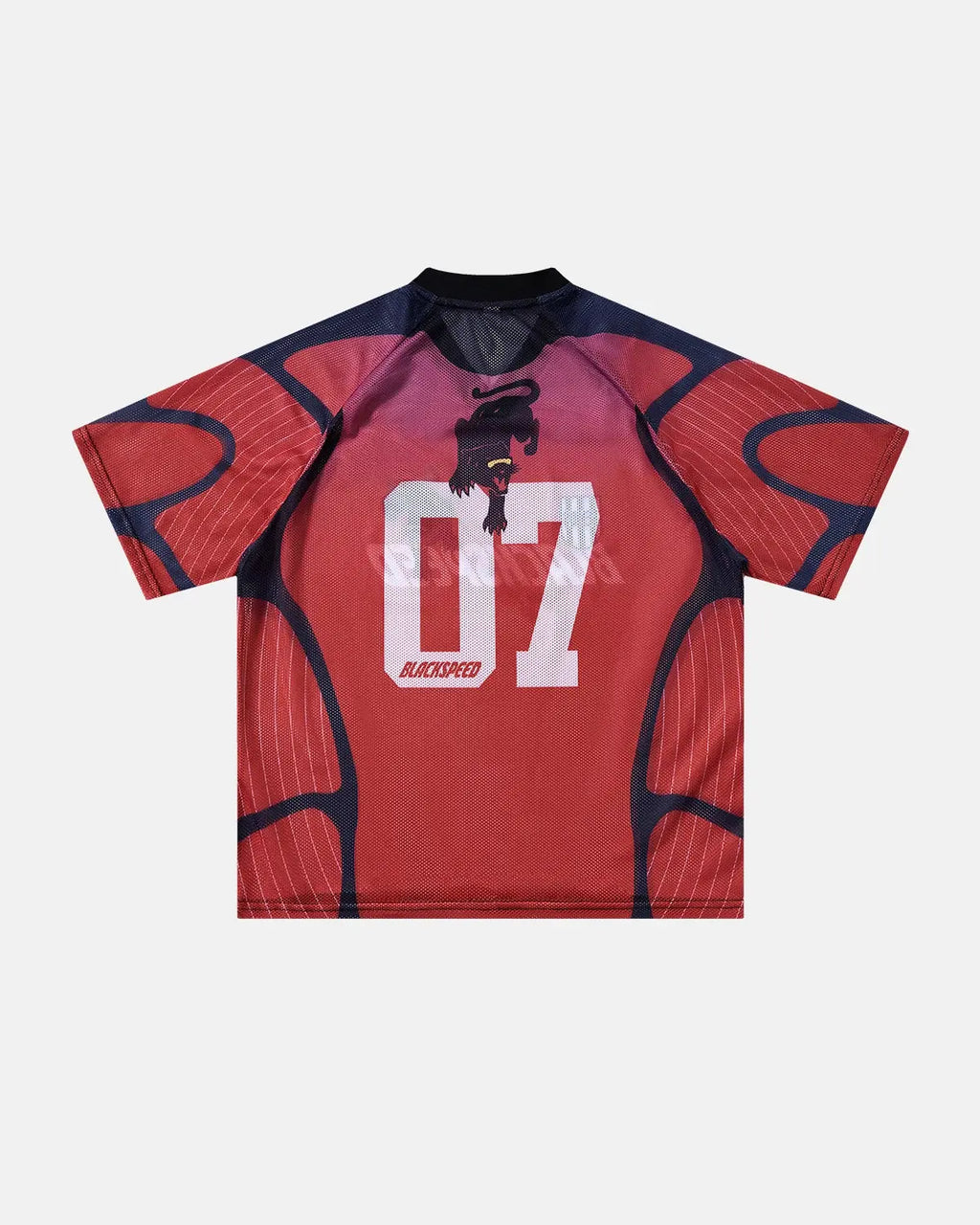 Inflation Athletic Panel Mesh Jersey T-shirt featuring breathable mesh fabric and sporty design in black and white colors.