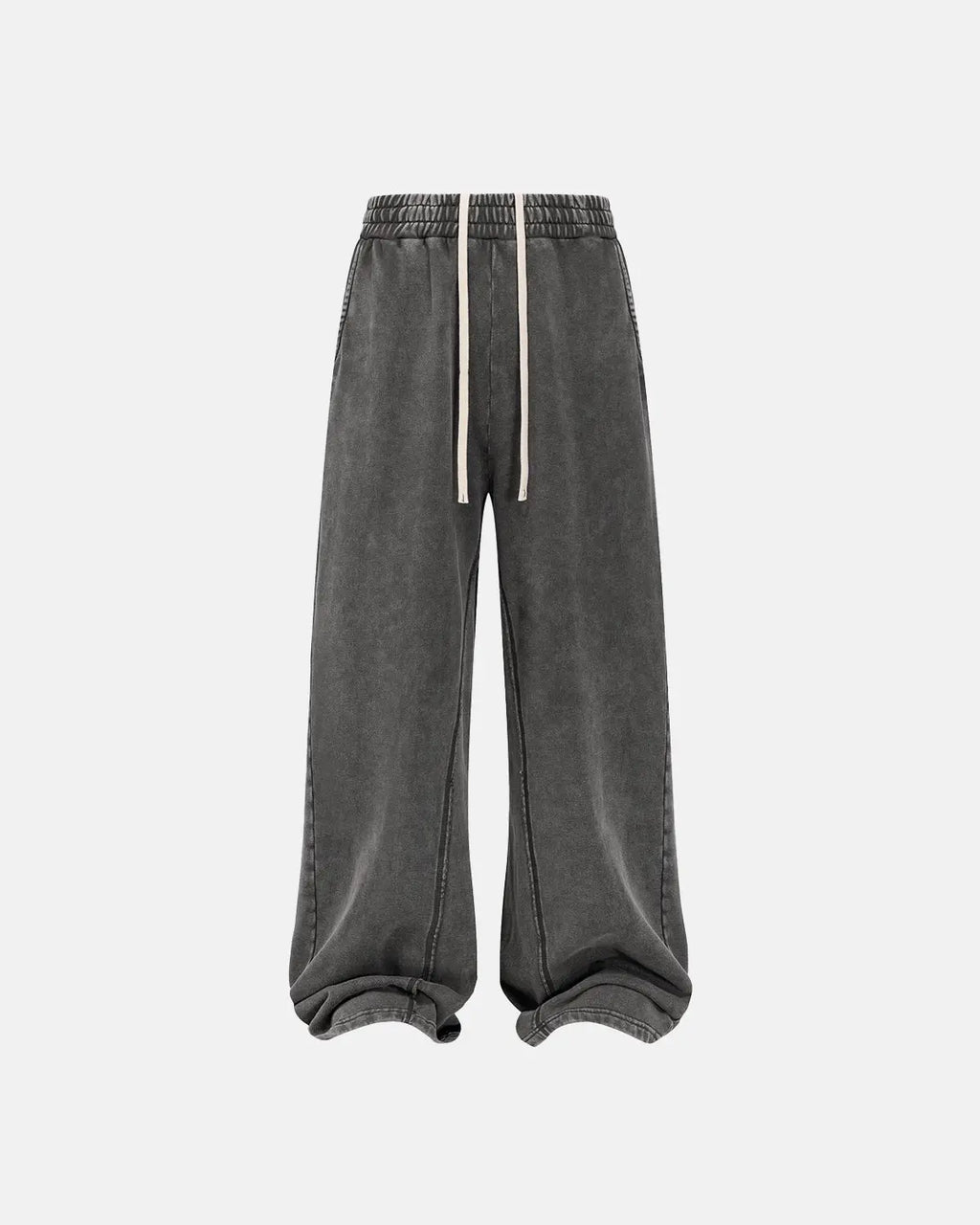 Inflation Streetwear straight leg acid wash sweatpants made of soft fabric, featuring a relaxed fit and casual style.
