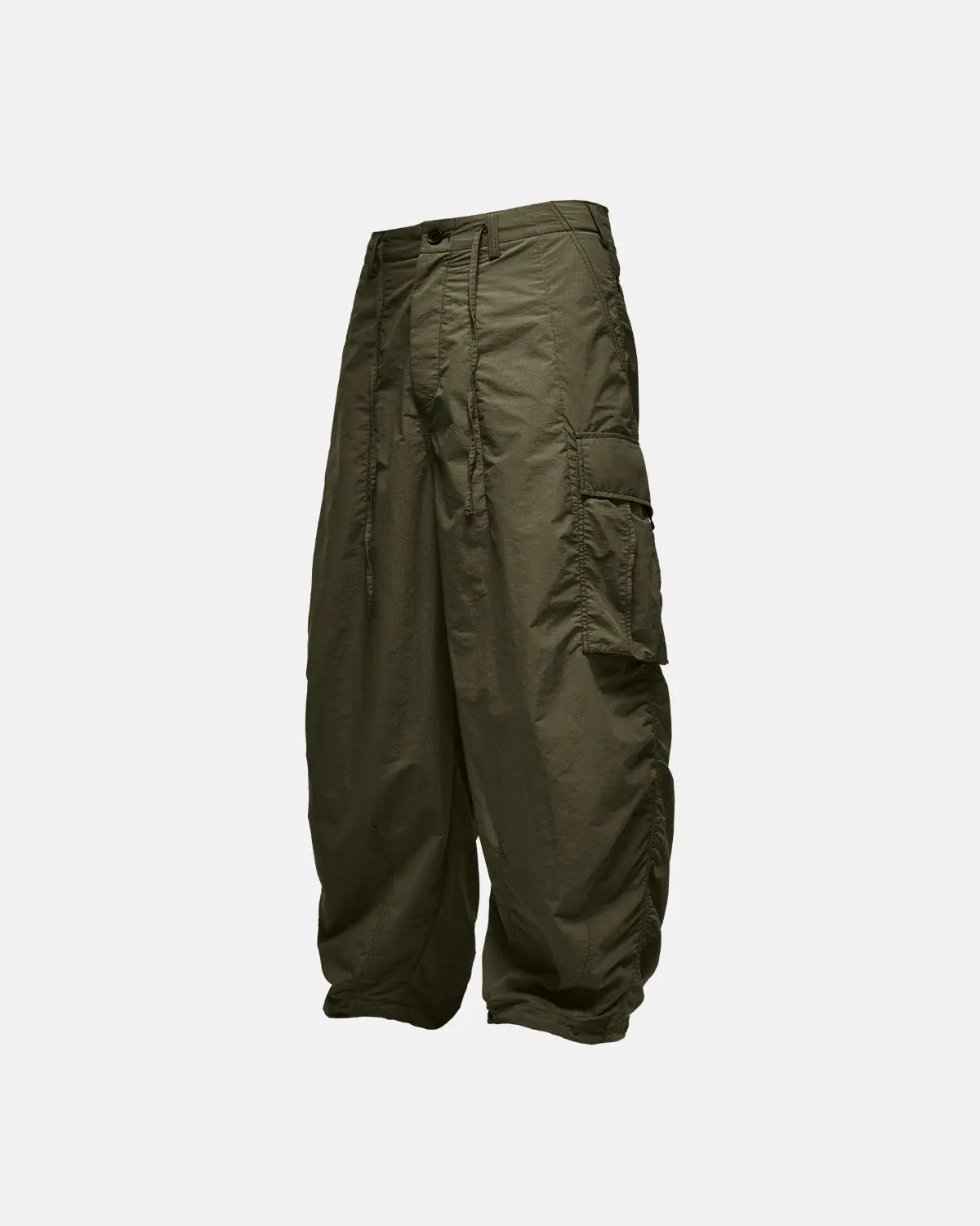 Inflation Classical Parachute Cargo Pants with multiple pockets, loose fit, and durable fabric, styled for streetwear fashion.