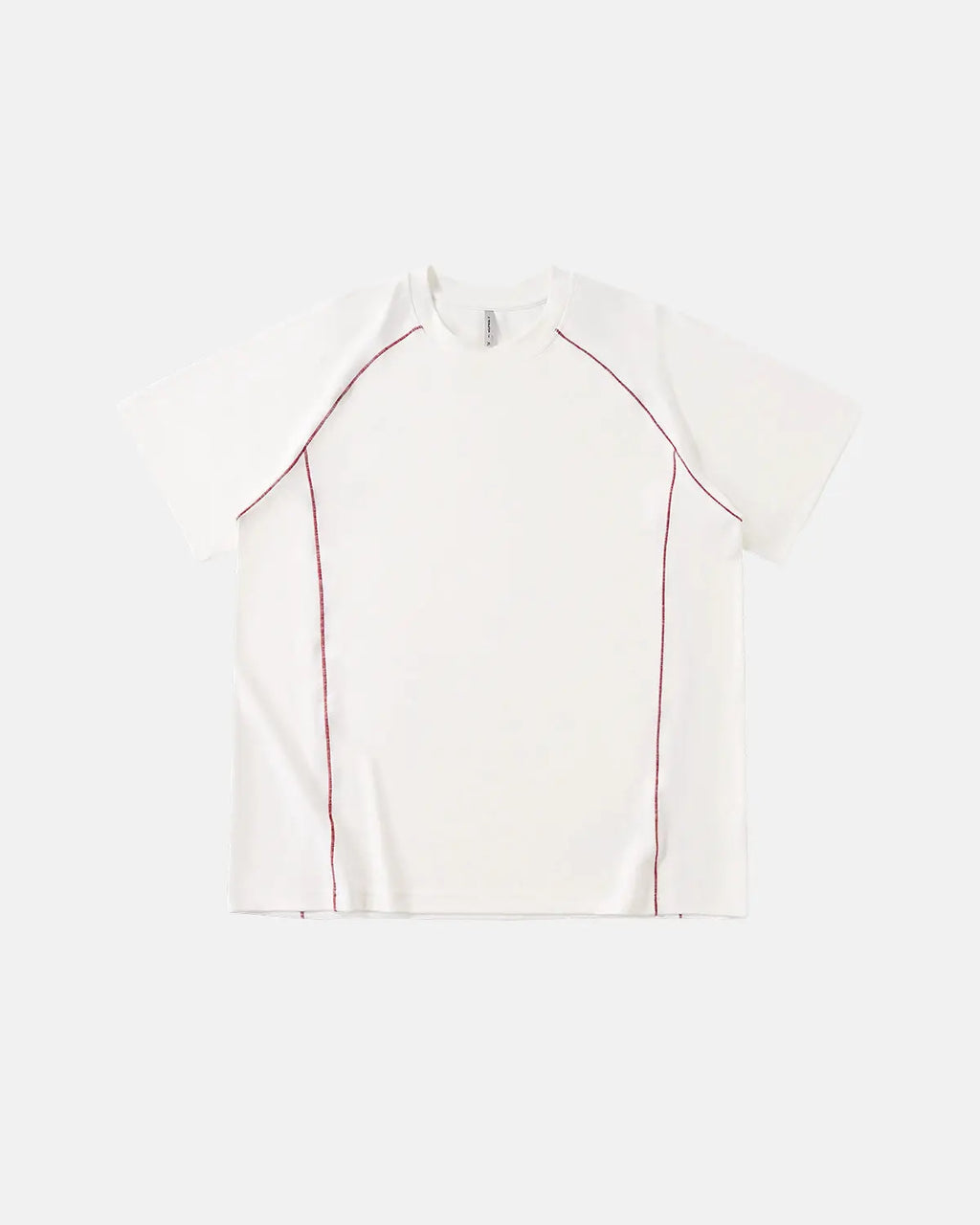 Inflation lightweight stitching activewear tee in black, featuring breathable fabric and stylish stitching detail for activewear.