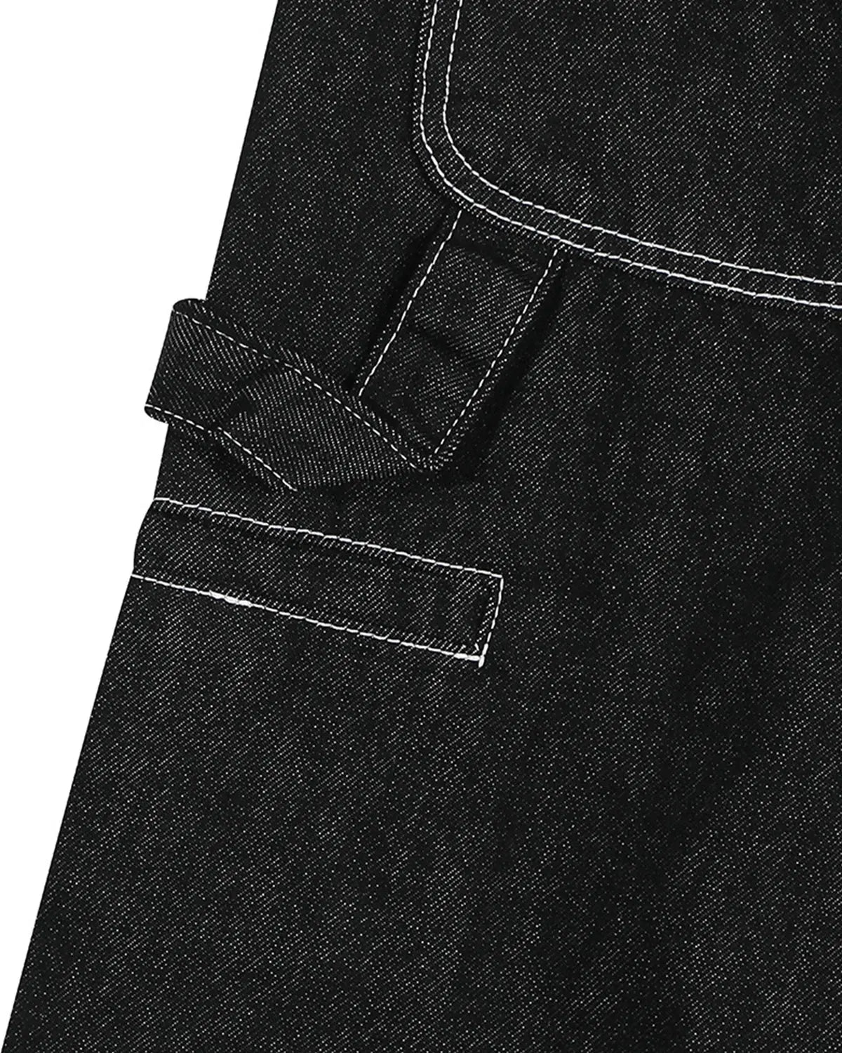 Contrast stitching raw cargo jorts by INFLATION, featuring rugged design and multiple pockets for casual streetwear style.