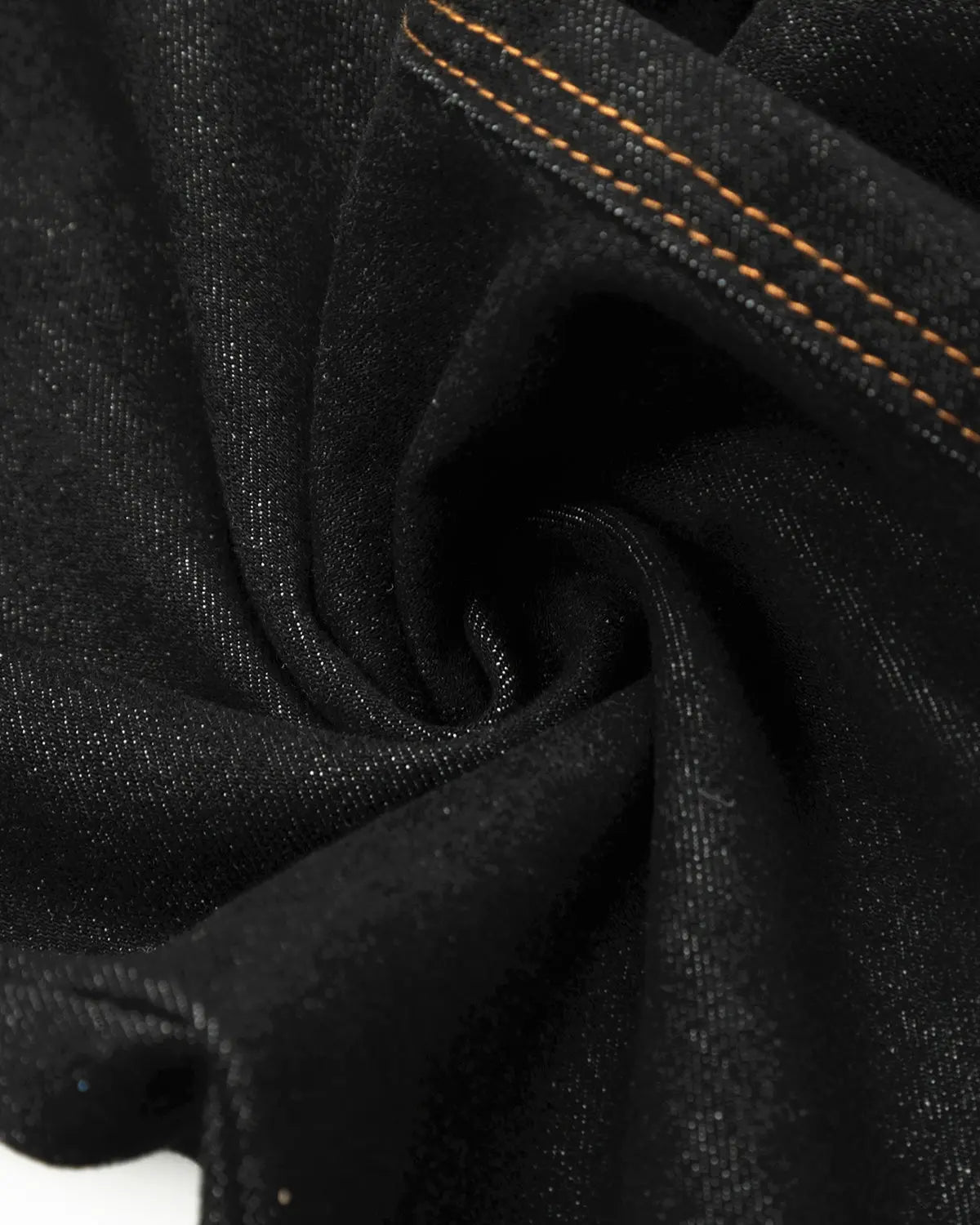 Inflation Contrast Stitch Raw Baggy Jeans showing distressed denim with contrast stitching and a relaxed fit style.