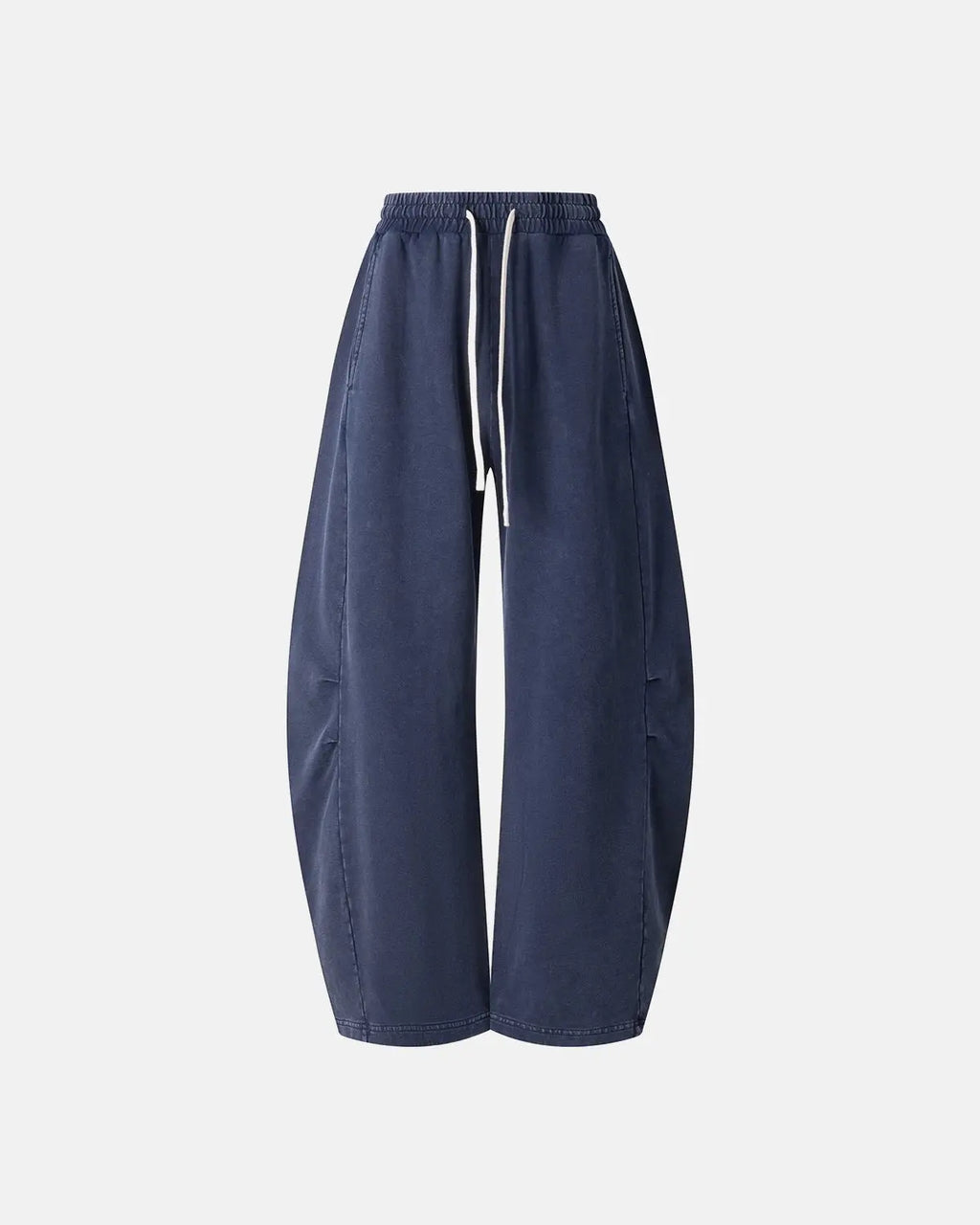 Distressed acid washed barrel sweatpants by INFLATION Streetwear featuring a relaxed fit and faded, worn-in denim look.