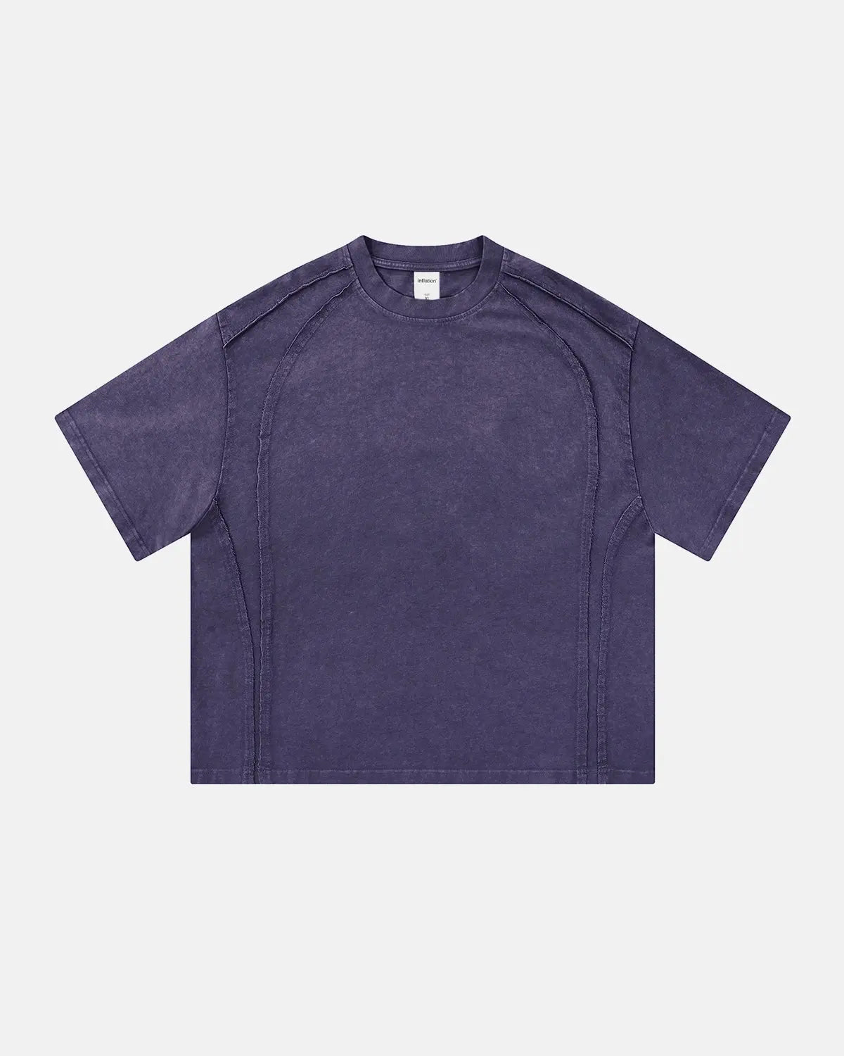 Inflation Acid Wash Boxy Fit T-shirt featuring a distressed, vintage-style design on soft cotton fabric.