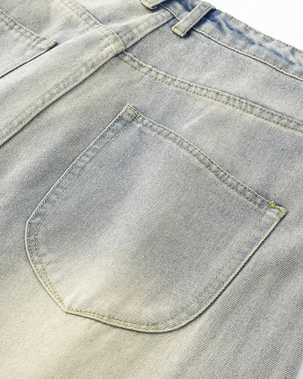 Acid washed super baggy jeans by INFLATION, men's streetwear pants with a relaxed fit and distressed denim appearance.