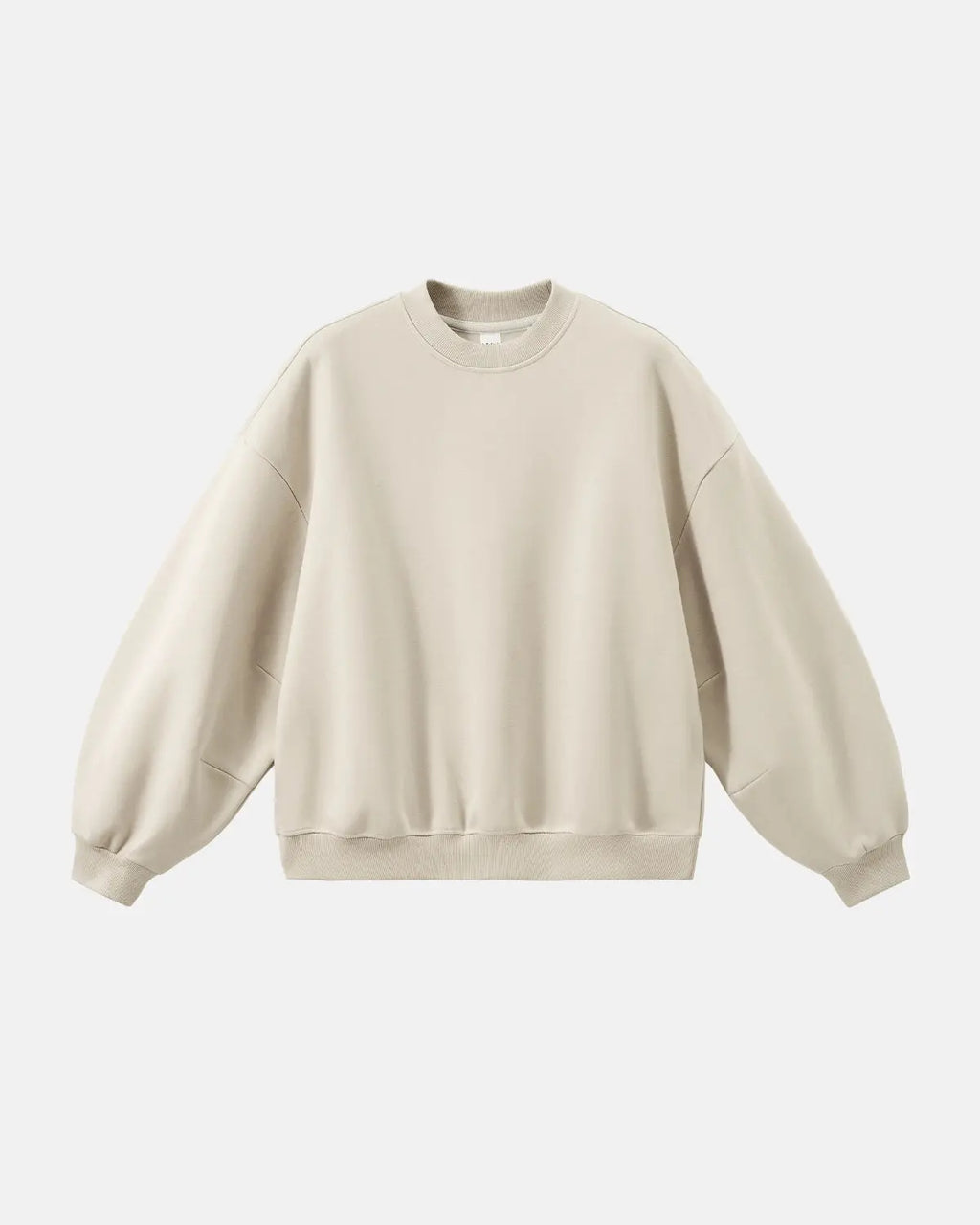 Blank comfy crewneck sweatshirt by INFLATION, casual streetwear style, soft fabric, front view showing relaxed fit and classic design.