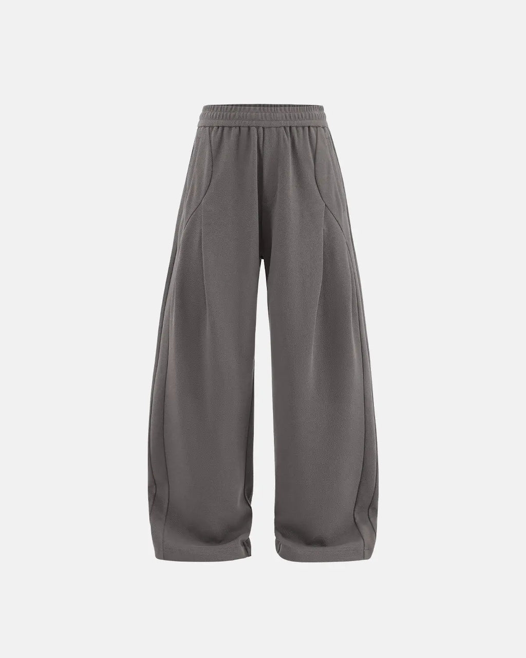 Deconstructed wide leg sweatpants by INFLATION streetwear, showing relaxed fit, oversized design, and casual style in neutral fabric