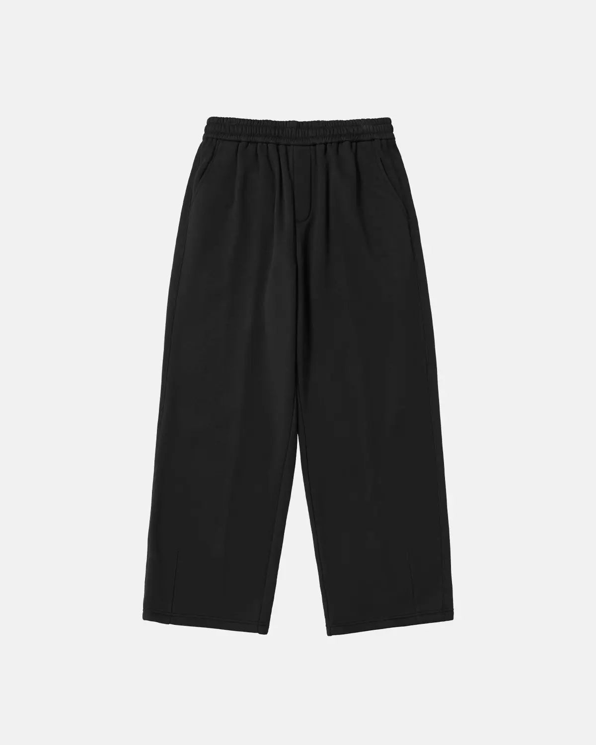 Inflation Stretch Thermal Fleece Sweatpants in black, featuring comfortable elastic waistband and relaxed fit for casual wear.