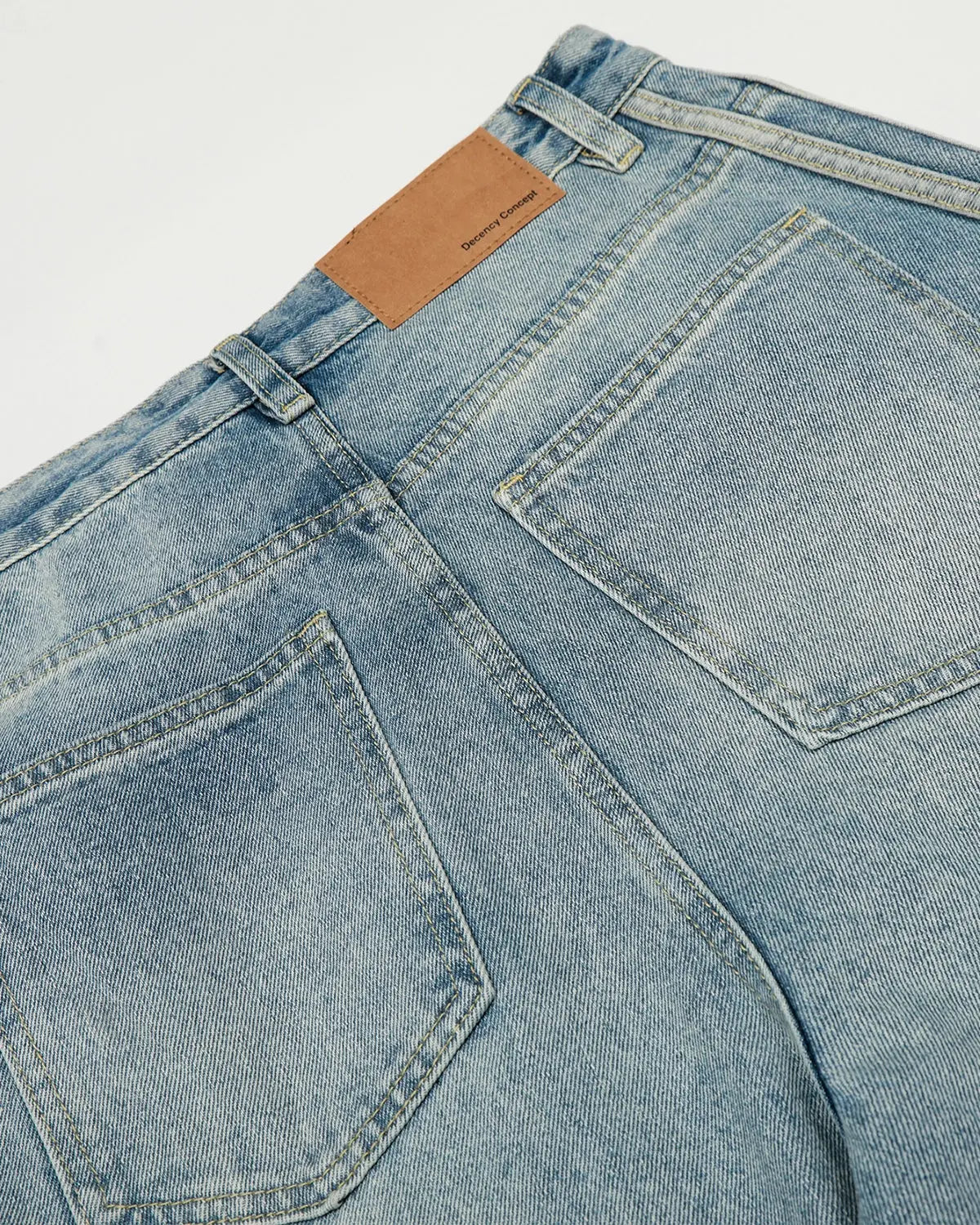 Acid wash striped side baggy jeans by INFLATION, featuring a relaxed fit and bold striped design for streetwear style.