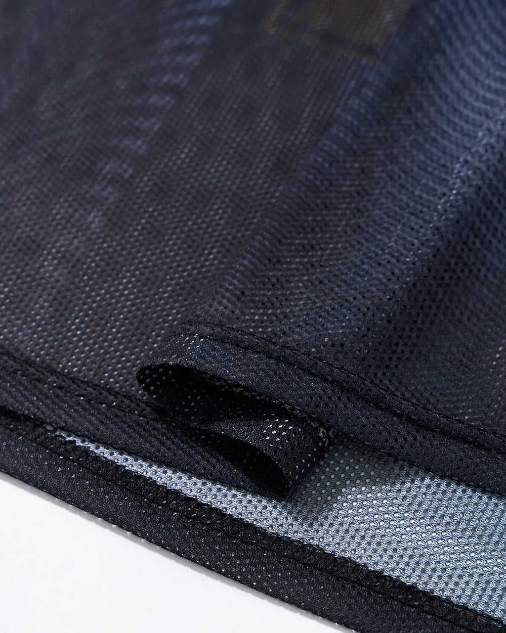 Inflation Streetwear gradient pattern mesh jersey T-shirt with colorful, lightweight mesh fabric and modern streetwear style.