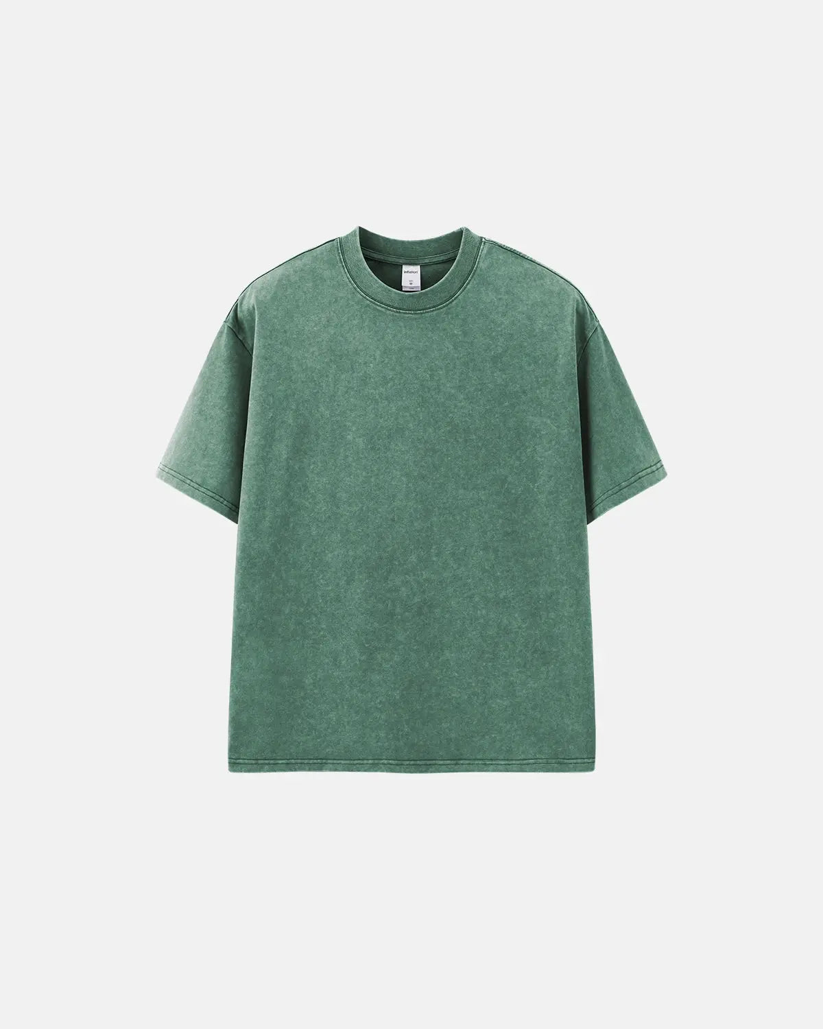 Inflation Streetwear Snow Flakes Wash Tee with snowflake graphic on a casual cotton T-shirt, black color and relaxed fit.