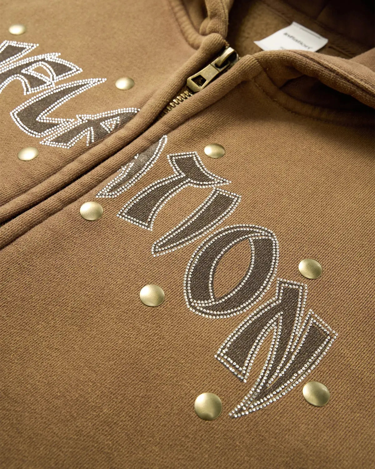Inflation Streetwear Rivets Dragon Acid Wash Zip-Up Hoodie with bold graphic design and front zipper in a casual street style.