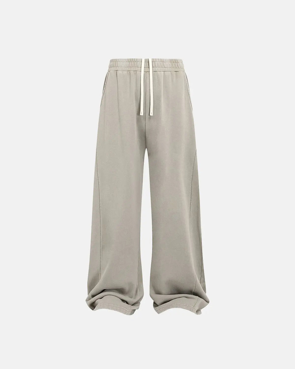 Acid wash stitching straight leg sweatpants by INFLATION Streetwear, casual pants with distressed detailing and relaxed fit.
