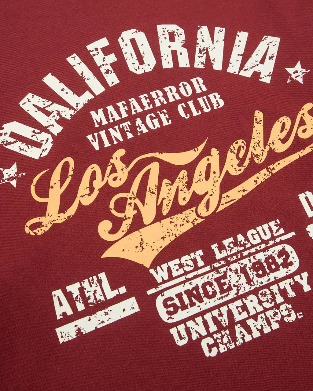 Inflation Streetwear retro letter print layered stripe T-shirt featuring bold graphic design and vibrant colors.