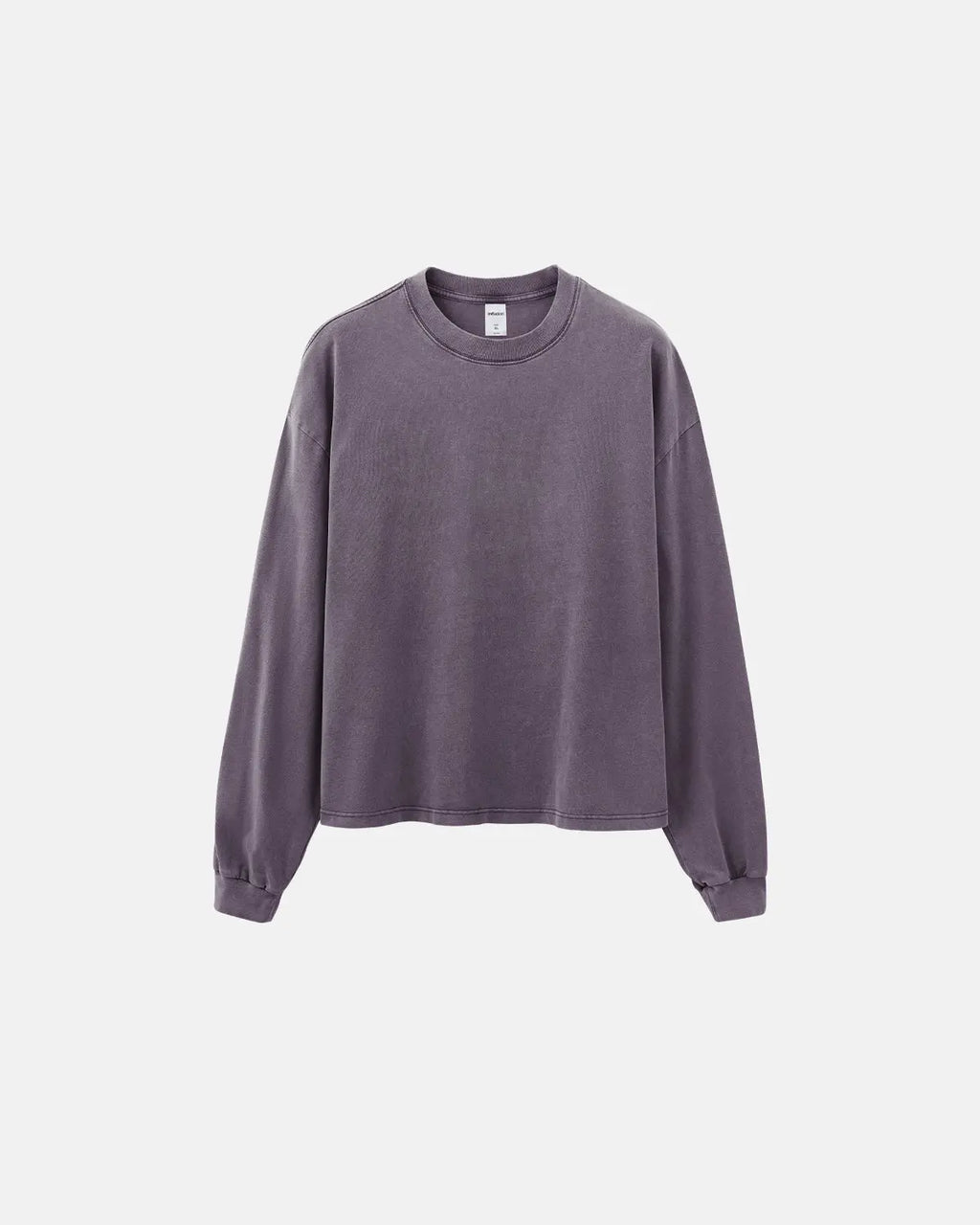 Distressed washed long sleeve tee by Inflation Streetwear, featuring a relaxed fit with a faded, vintage-inspired design.