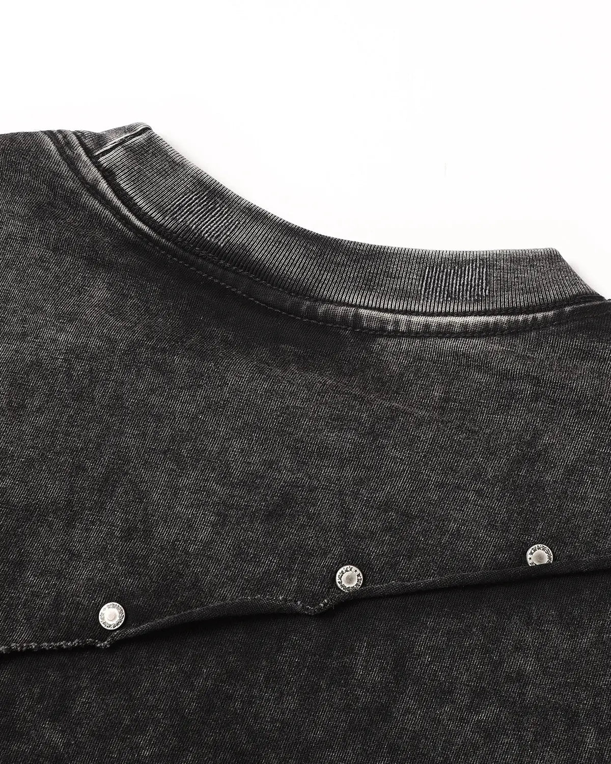 Deconstructed washed oversized T-shirt by INFLATION Streetwear, featuring distressed fabric and relaxed fit on a mannequin.
